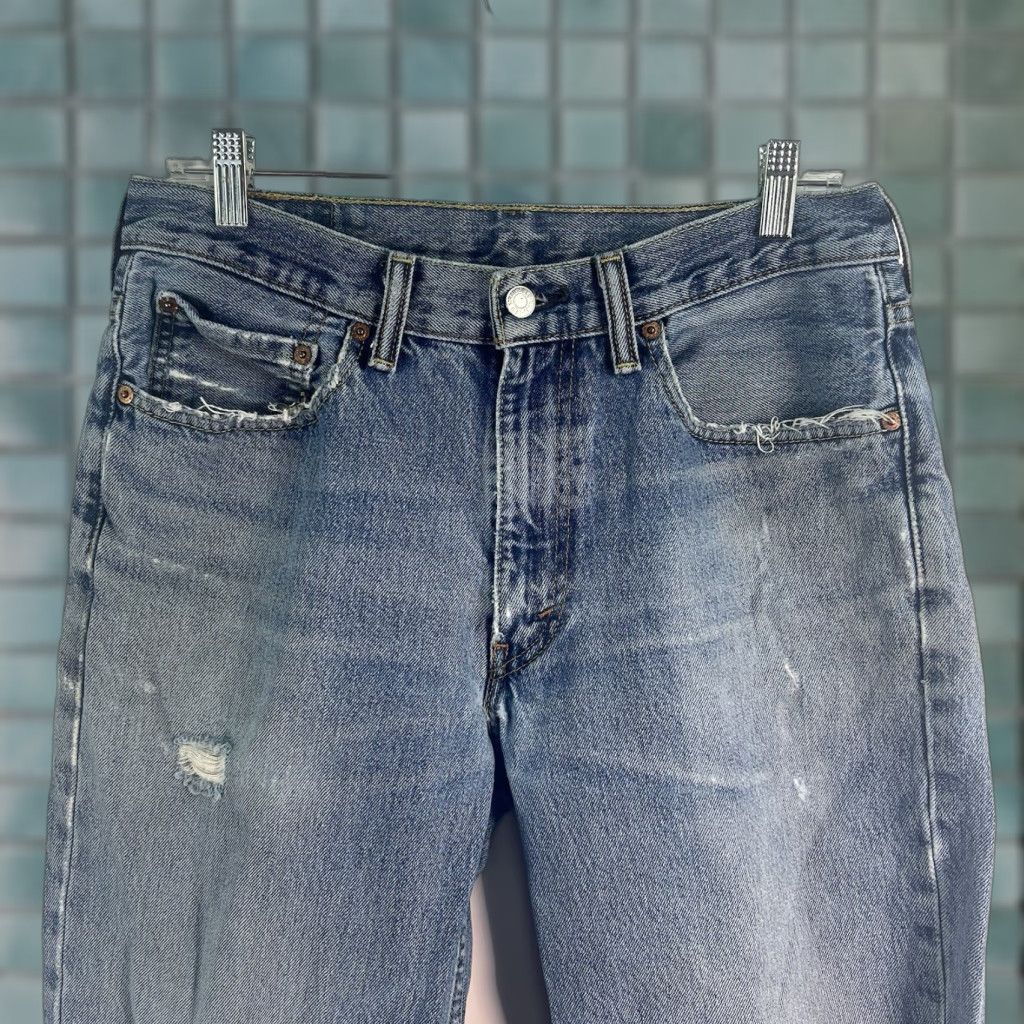 Levi's Levi’s 550 Relaxed Fit Straight Denim Jeans Men 32X 30 Blue Distressed Size US 32 / EU 48 - 1 Thumbnail