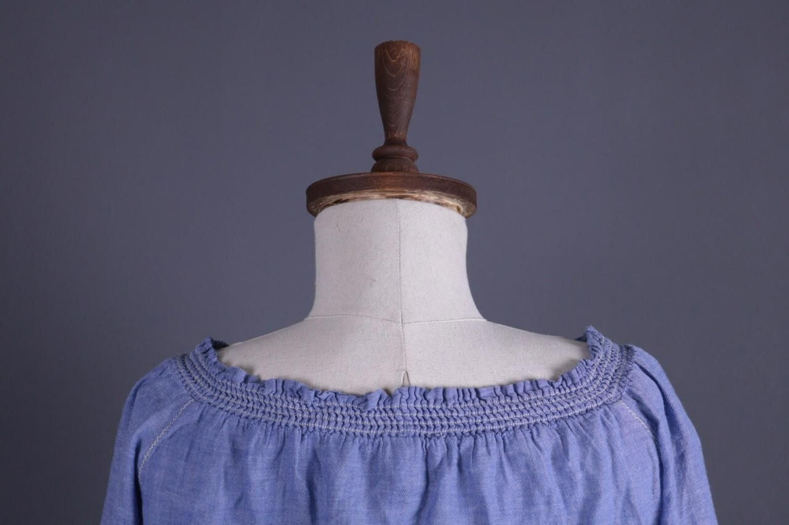 Designer Polo Jeans Ralph Lauren Blue Henley Shirt Size XS Size XS / US 0-2 / IT 36-38 - 9 Thumbnail