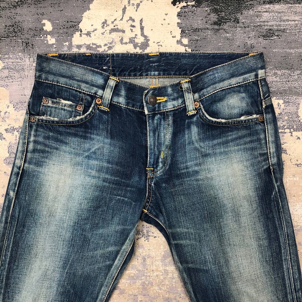 Edwin P92 VTG EDWIN FLARED DISTRESSED JEANS Size 32" / US 10 / IT 46 - 3 Thumbnail