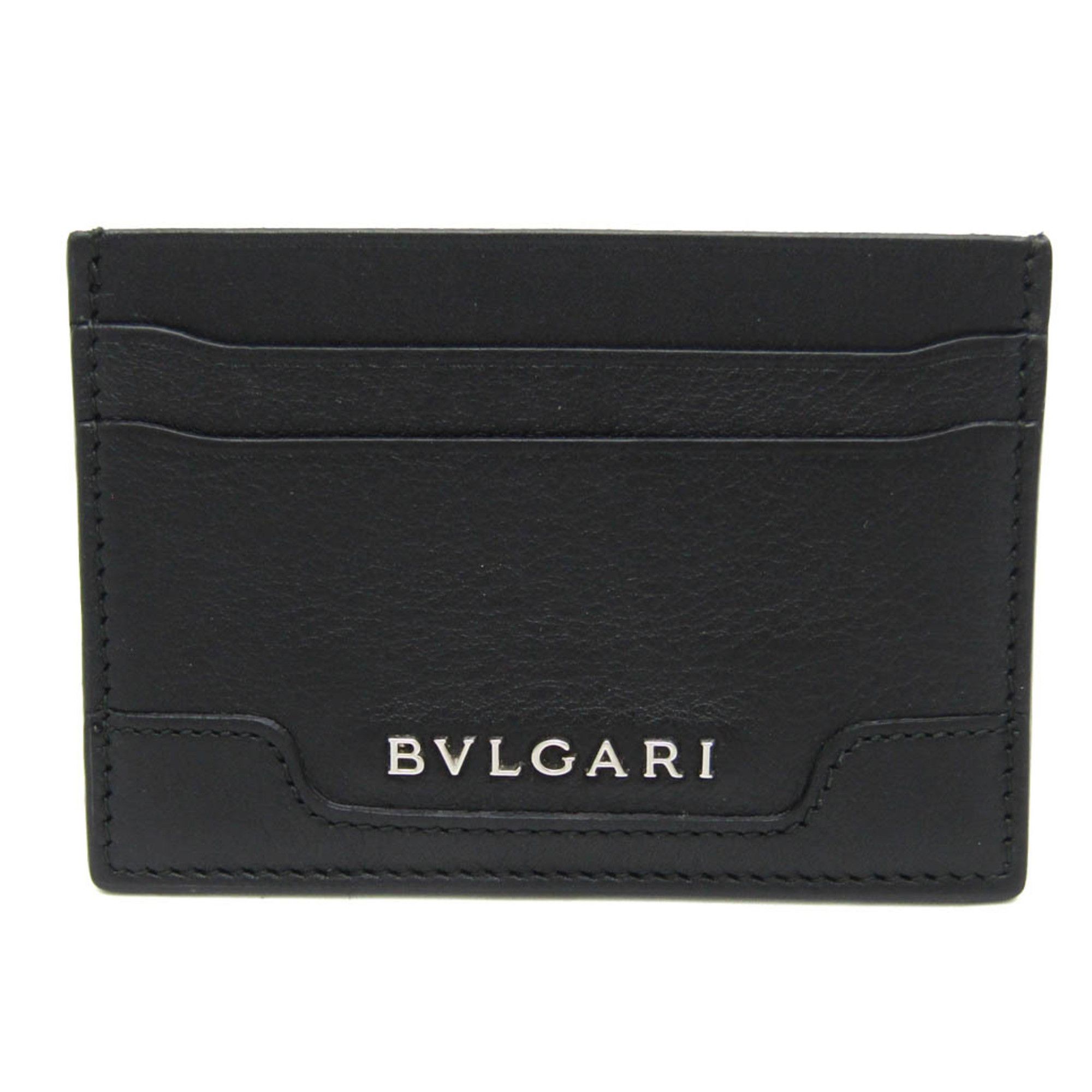 Bvlgari 33404 Leather Card Case Black