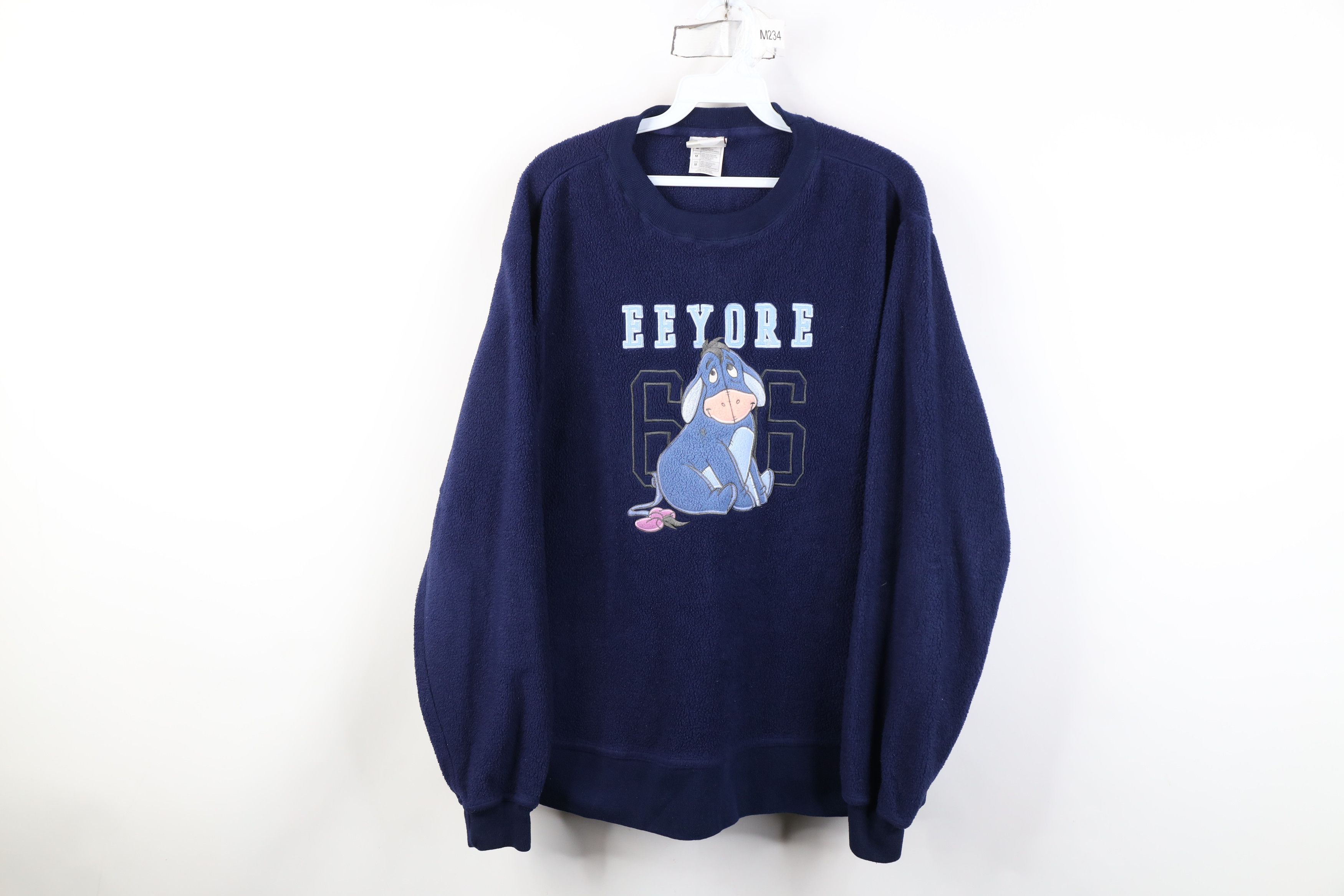 Disney Vintage 90s Disney Winnie the Pooh Fleece Sweatshirt Blue Size M / US 6-8 / IT 42-44 - 1 Thumbnail