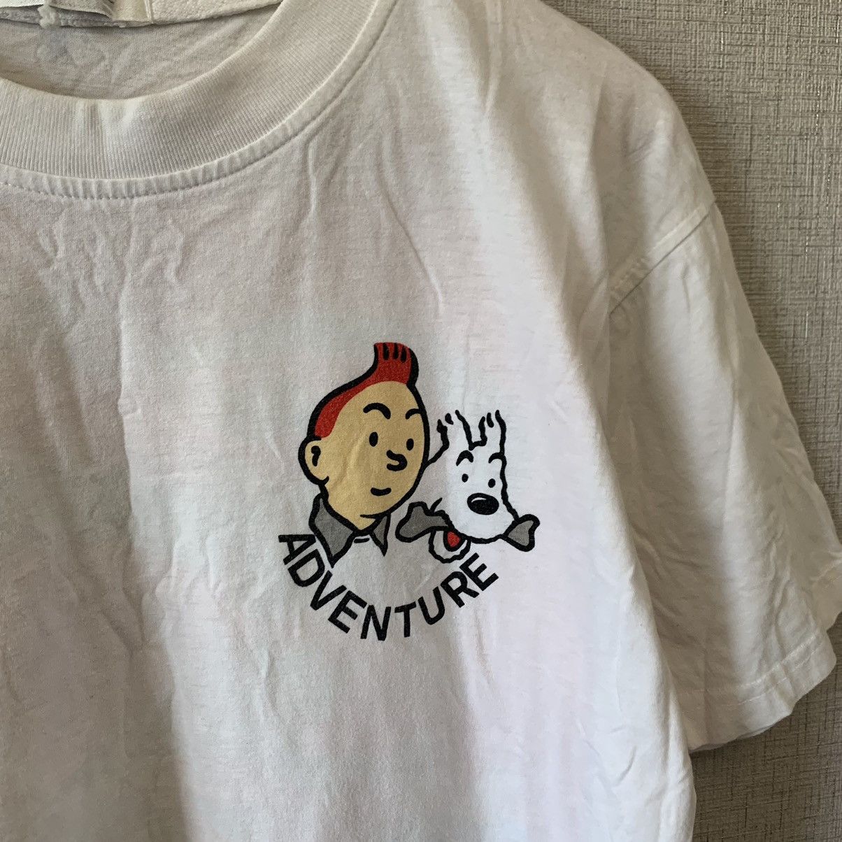 Cartoon Network × Vintage Vintage The Adventures Of Tin Tin The Blue Lotus T-Shirt Size US L / EU 52-54 / 3 - 3 Thumbnail