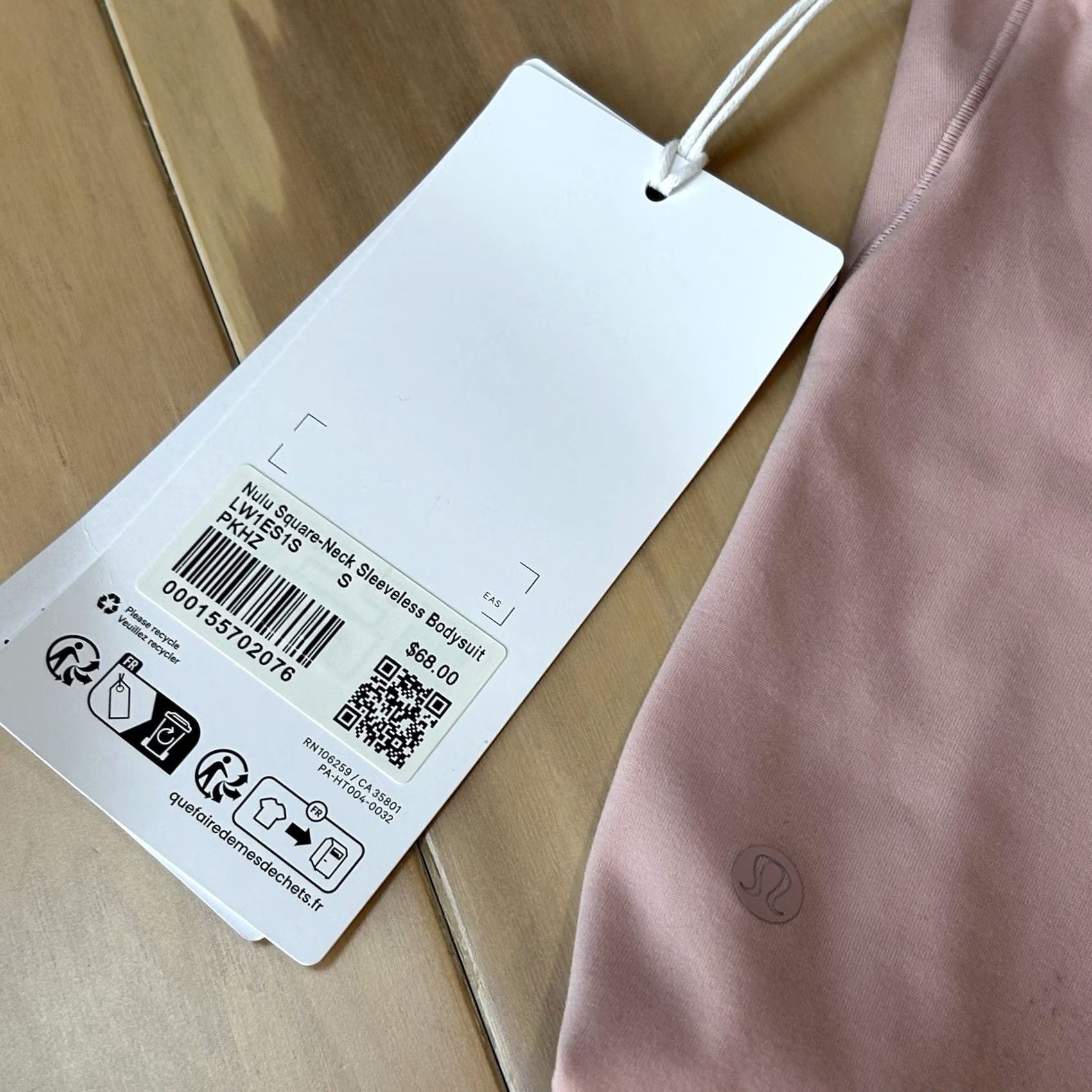 Lululemon Lululemon Bodysuit Women’s Small Square Neck Sleeveless Wundermost Nulu Pink Light Support Snap Hats? Size S / US 4 / IT 40 - 6 Thumbnail