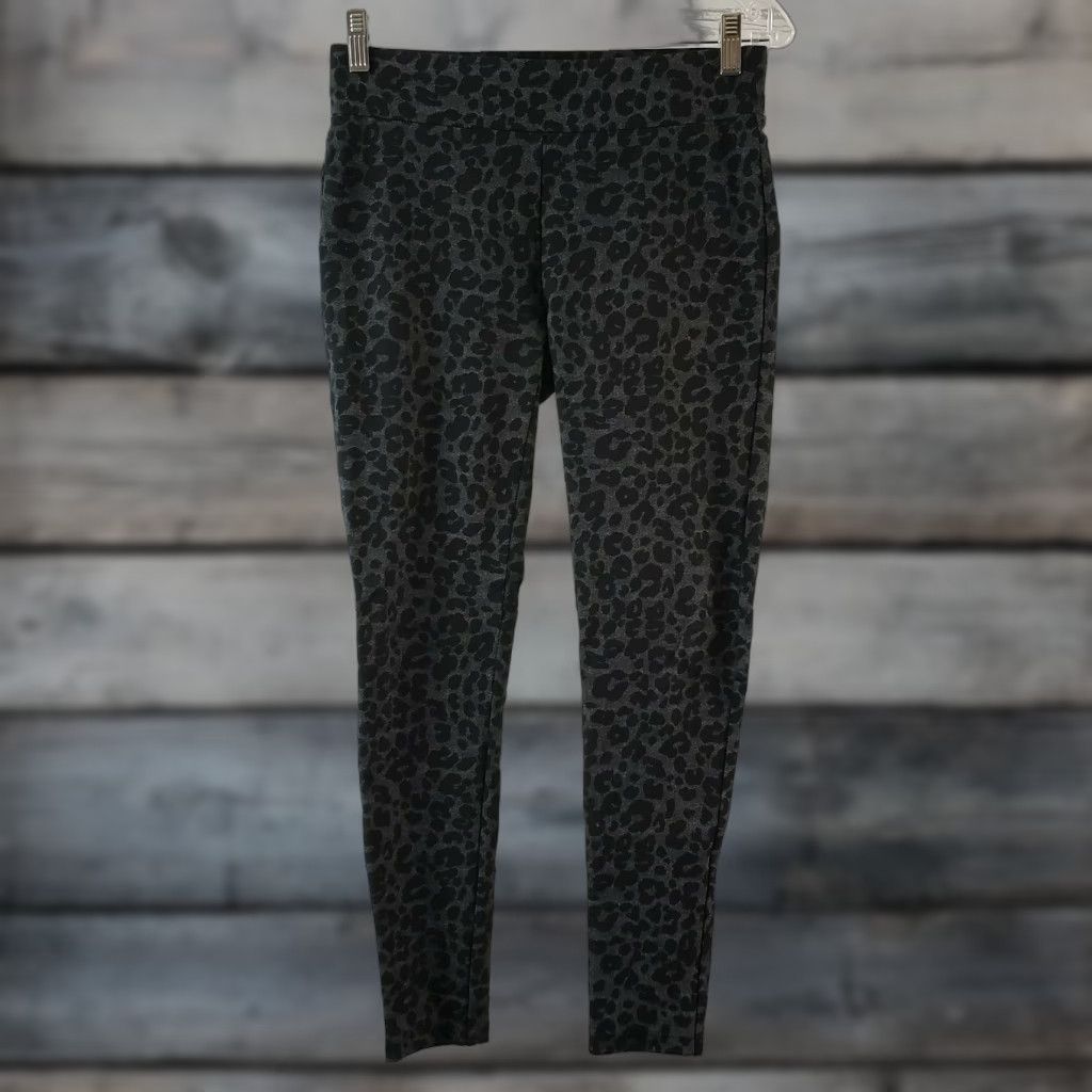 Loft LOFT Ann Taylor Womens Ponte Knit Leggings Sz Small Black Gray Animal Print Leggings Size 28" / US 6 / IT 42 - 1 Thumbnail
