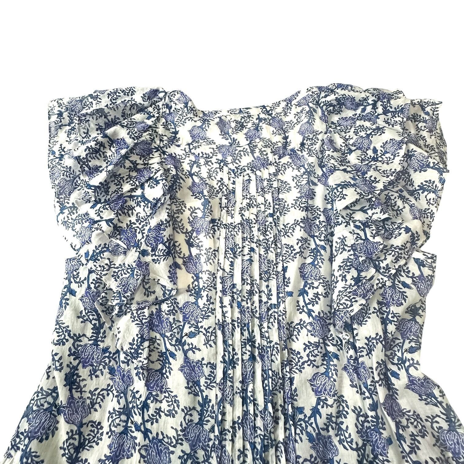 Isabel Marant Etoile Isabel Marant Étoile Godrana Blue Floral Cotton Mini Dress F Size M / US 6-8 / IT 42-44 - 9 Thumbnail