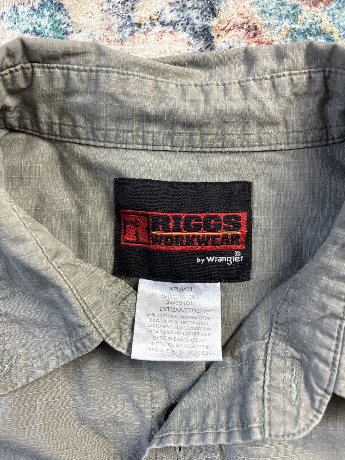Wrangler Wrangler Riggs Green Workwear Button-up Shirt Size XXL Size US XXL / EU 58 / 5 - 3 Thumbnail