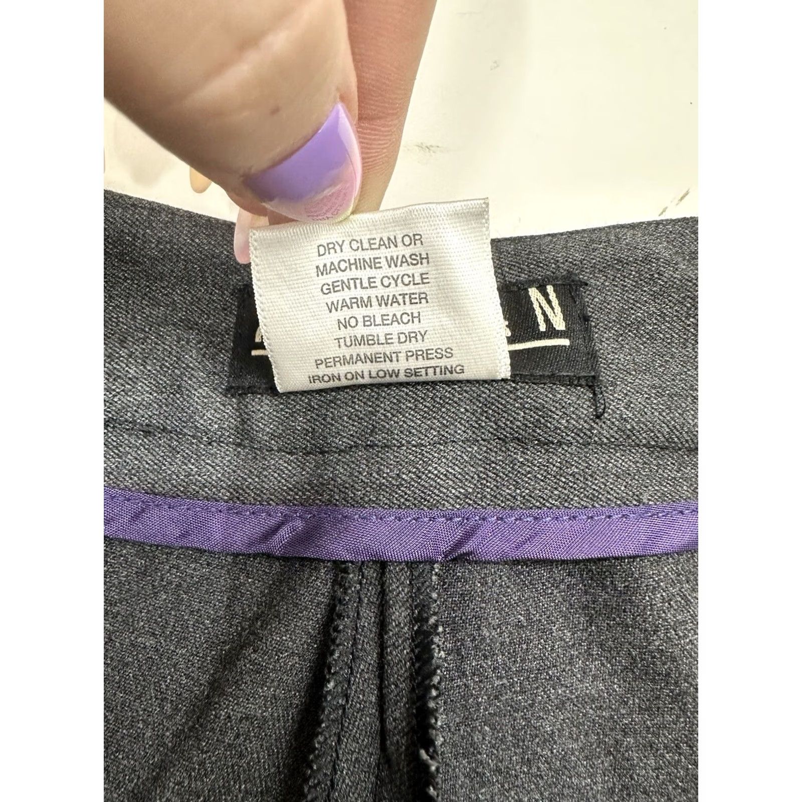 Vintage Thalian Womens Dress Pants Size 12P Petite Gray Pants Size 34" / US 12 / IT 48 - 5 Thumbnail