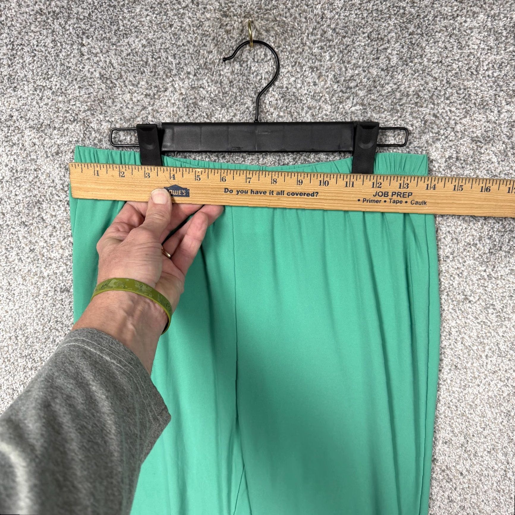 Vintage Slinky Brand Pants M Green Straight Leg Ankle Jersey Stretch Lounge USA Spring Womens Regular Small? Size M / US 6-8 / IT 42-44 - 2 Thumbnail