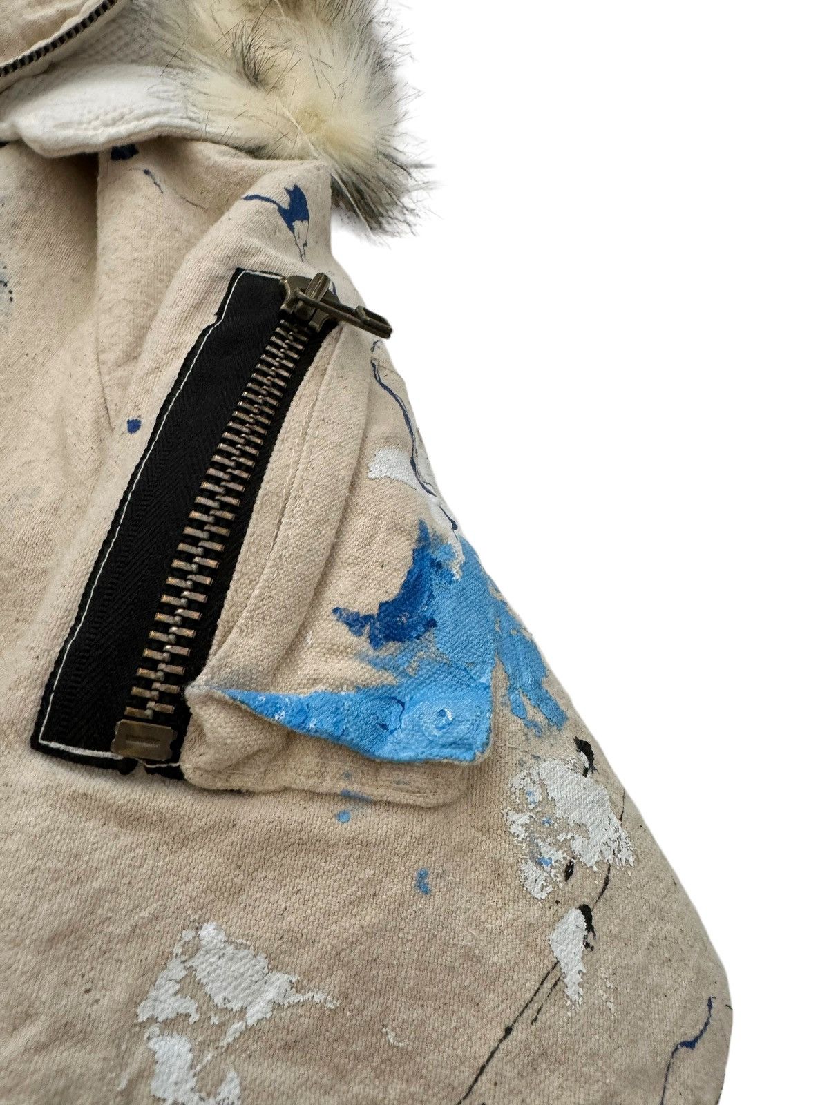 Greg Lauren Sz0 Sample Painted Puffer Canvas Parka Size US XS / EU 42 / 0 - 3 Thumbnail