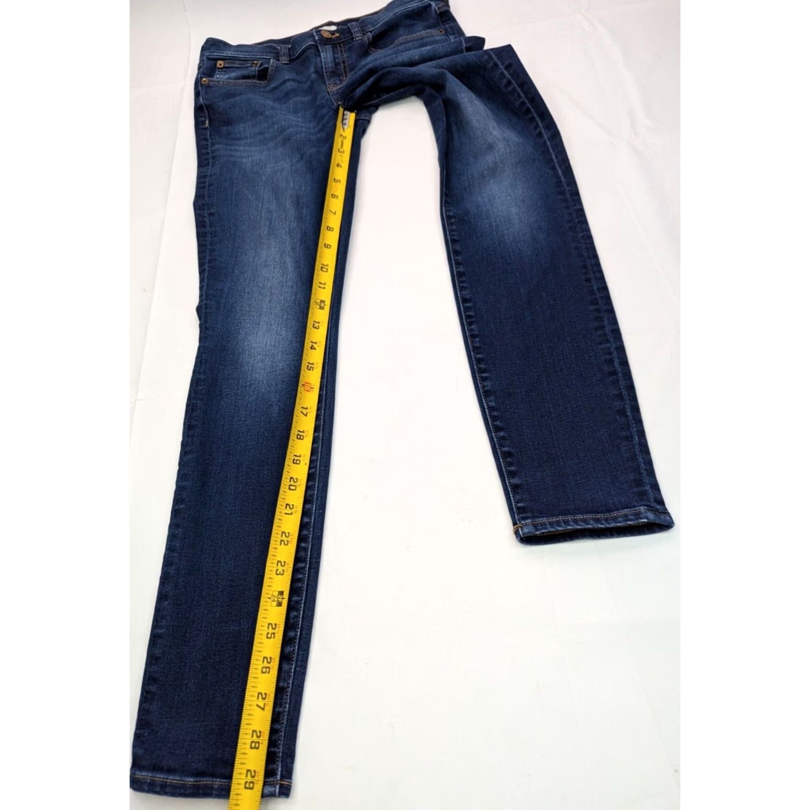J.Crew J.CREW Stretch Skinny Jeans Women 28 Blue E7294 Skinny Modern 5-Pocket Denim Woman Jeans M/L - 28x29.5 / 27x30 tag adjustable size XX Size 28" / US 6 / IT 42 - 3 Thumbnail
