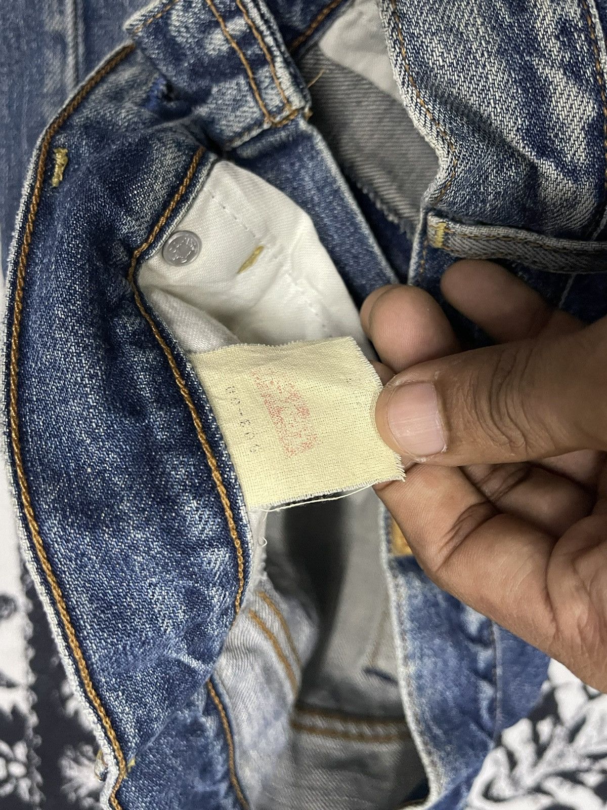 Levi's Vintage Clothing 90s LEVIS 503 J22 DISTRESSED DENIM FADED DESIGN Size US 28 / EU 44 - 10 Thumbnail