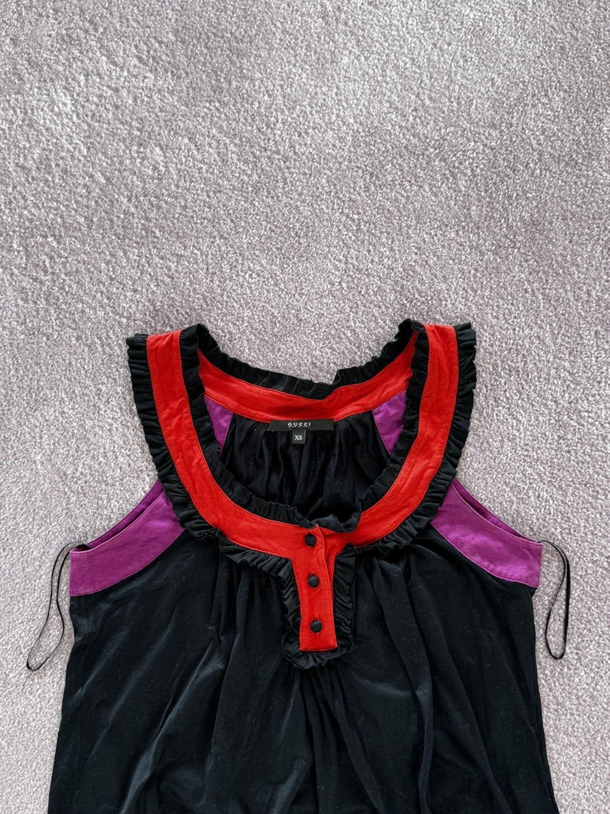 Gucci 00s Gucci By Tom Ford Ruffle Button Up Blouse Size XS / US 0-2 / IT 36-38 - 2 Thumbnail