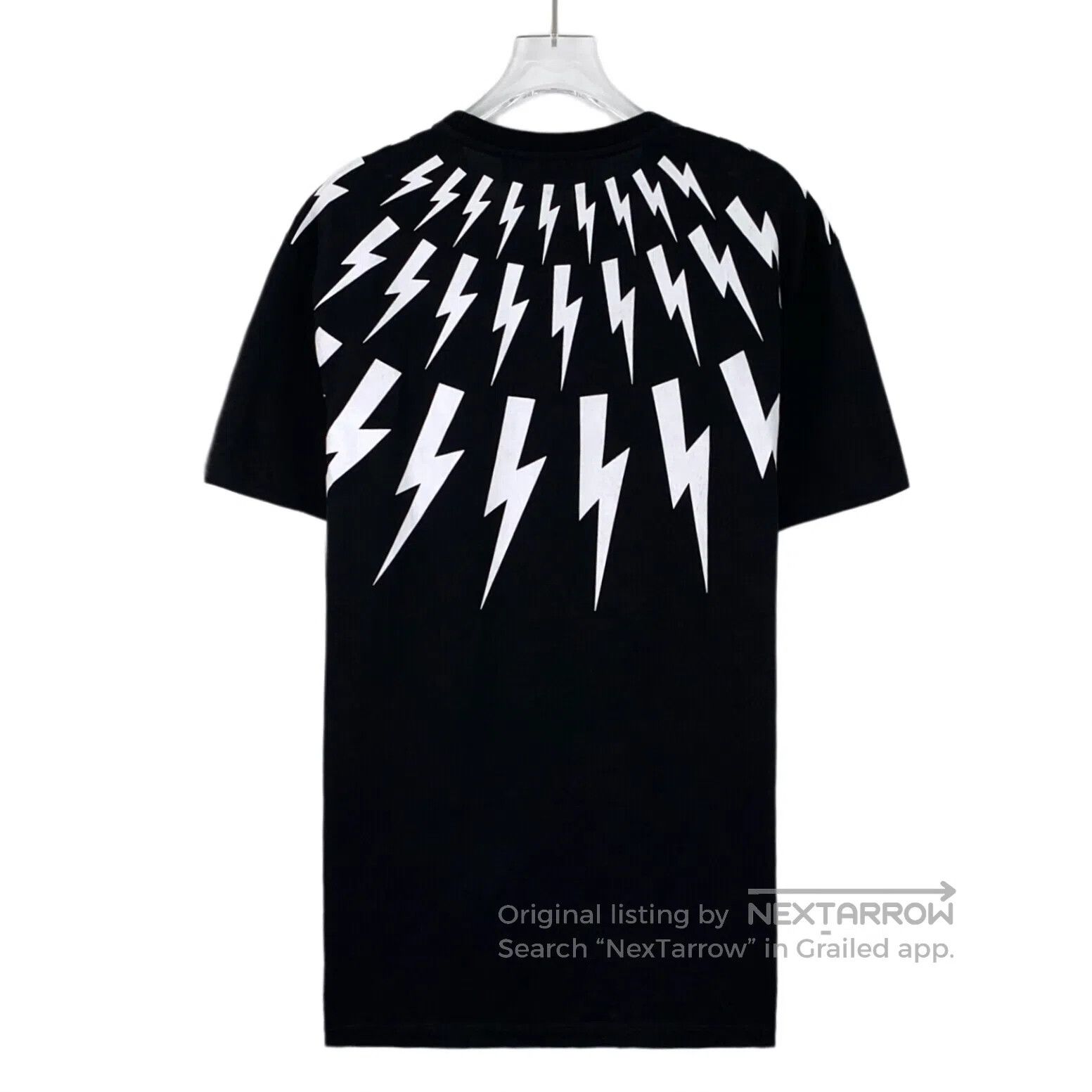 Neil Barrett Neil Barrett Black cotton round neck short-sleeved T-shirt Size US M / EU 48-50 / 2 - 2 Thumbnail