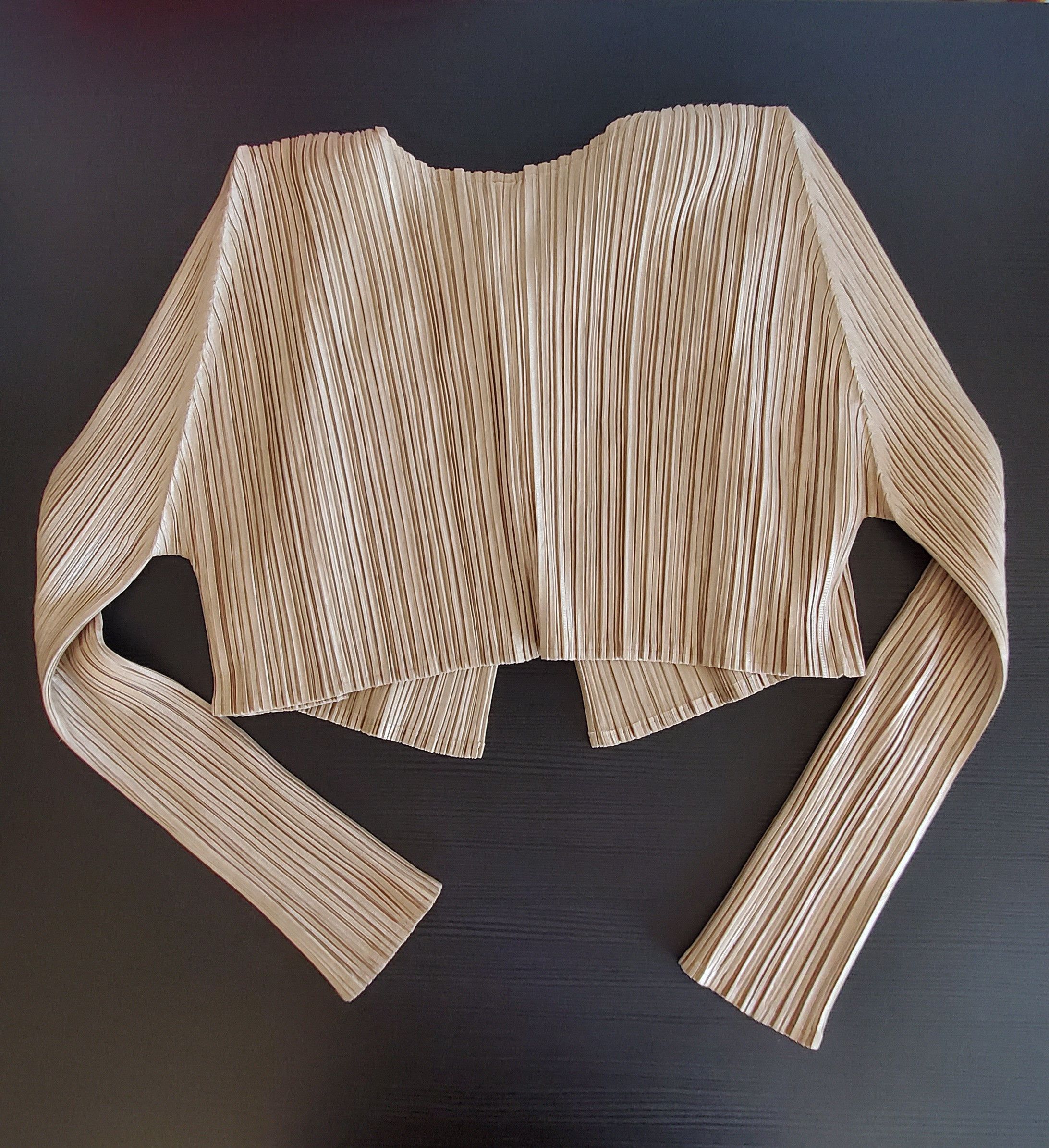Pleats Please Issey Miyake Size 3 - Pleated Cardigan / Bolero Size S / US 4 / IT 40 - 2 Thumbnail