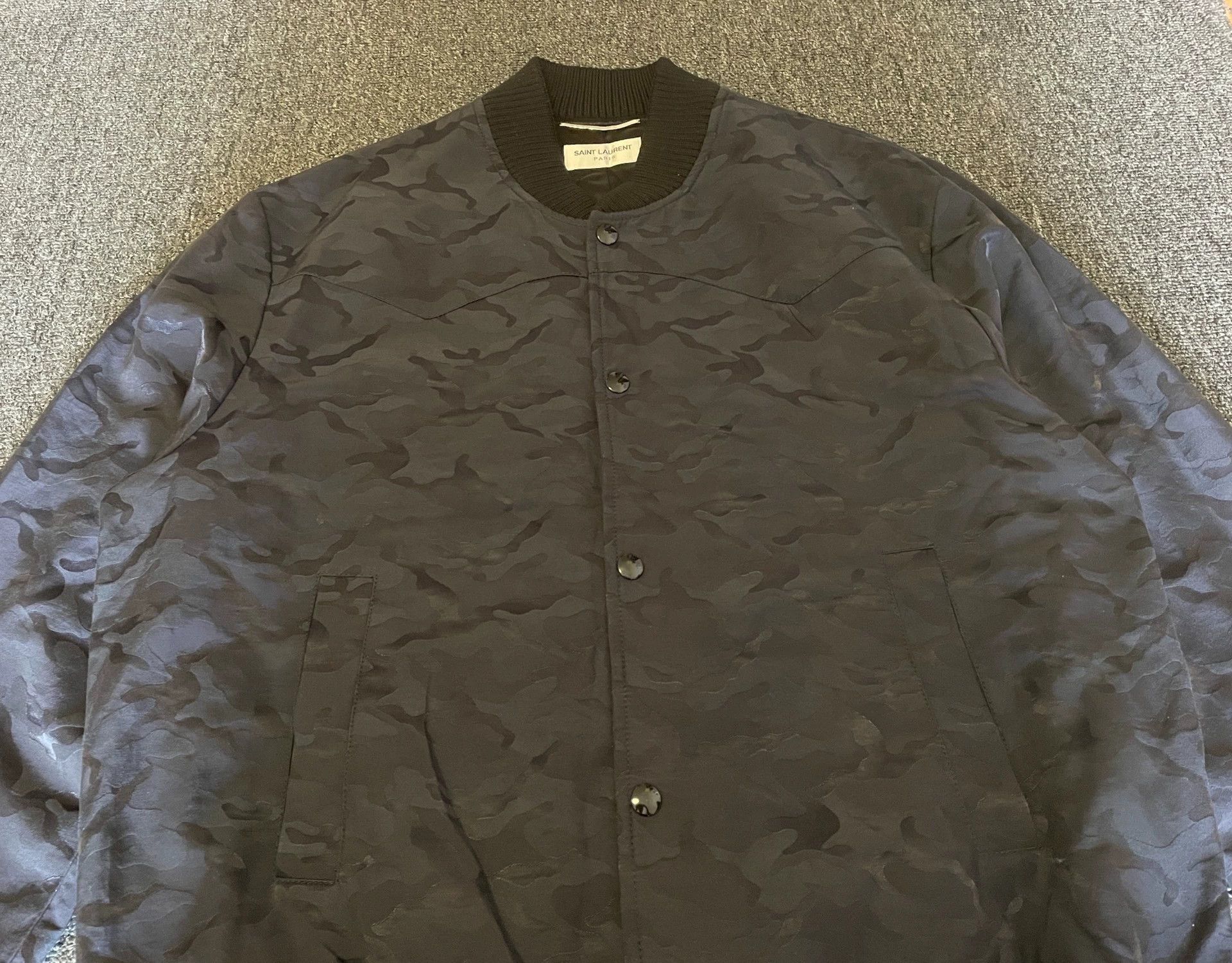 Saint Laurent Paris Saint Laurent YSL Camouflage Baseball Jacket, Size L / US 10 / IT 46 - 3 Thumbnail
