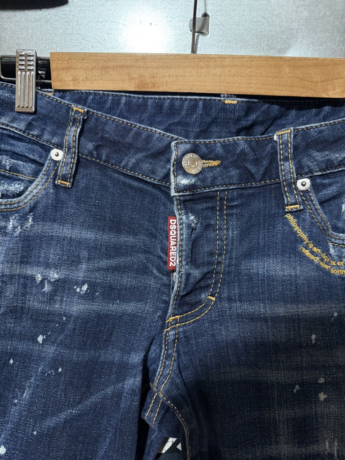 Dsquared2 Rare Luxury Dsquared2 Distressed Denim Navy Jeans Size 40 Size US 27 - 6 Thumbnail