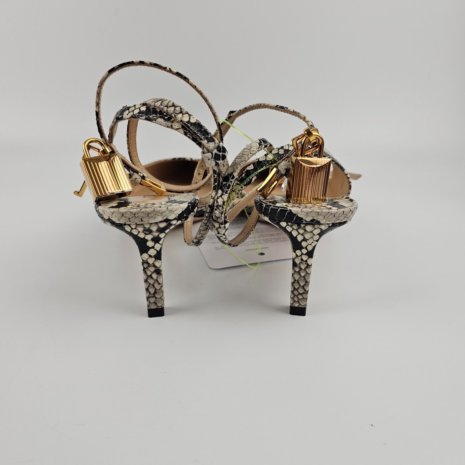 Tom Ford TOM FORD Padlock B/Blk Emb.Lthr. 55mm Pumps Size US 7 / IT 37 - 9 Thumbnail