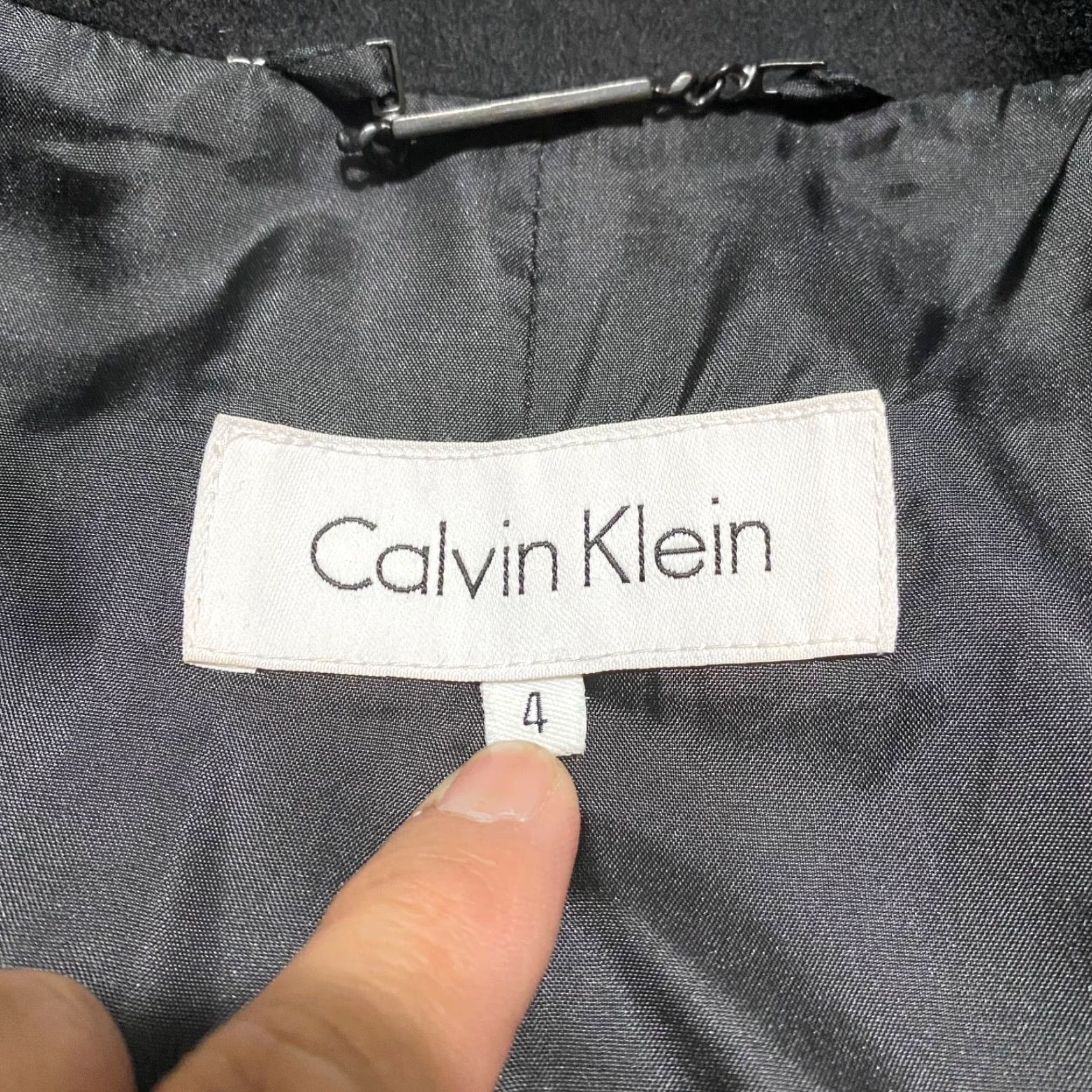 Calvin Klein Calvin Klein Coat Wool Blend Black Full Zip Hooded Womens Size 4 Long Sleeve Solid Front Zip Logo Vintage No 2000s Shirt? Size S / US 4 / IT 40 - 3 Thumbnail