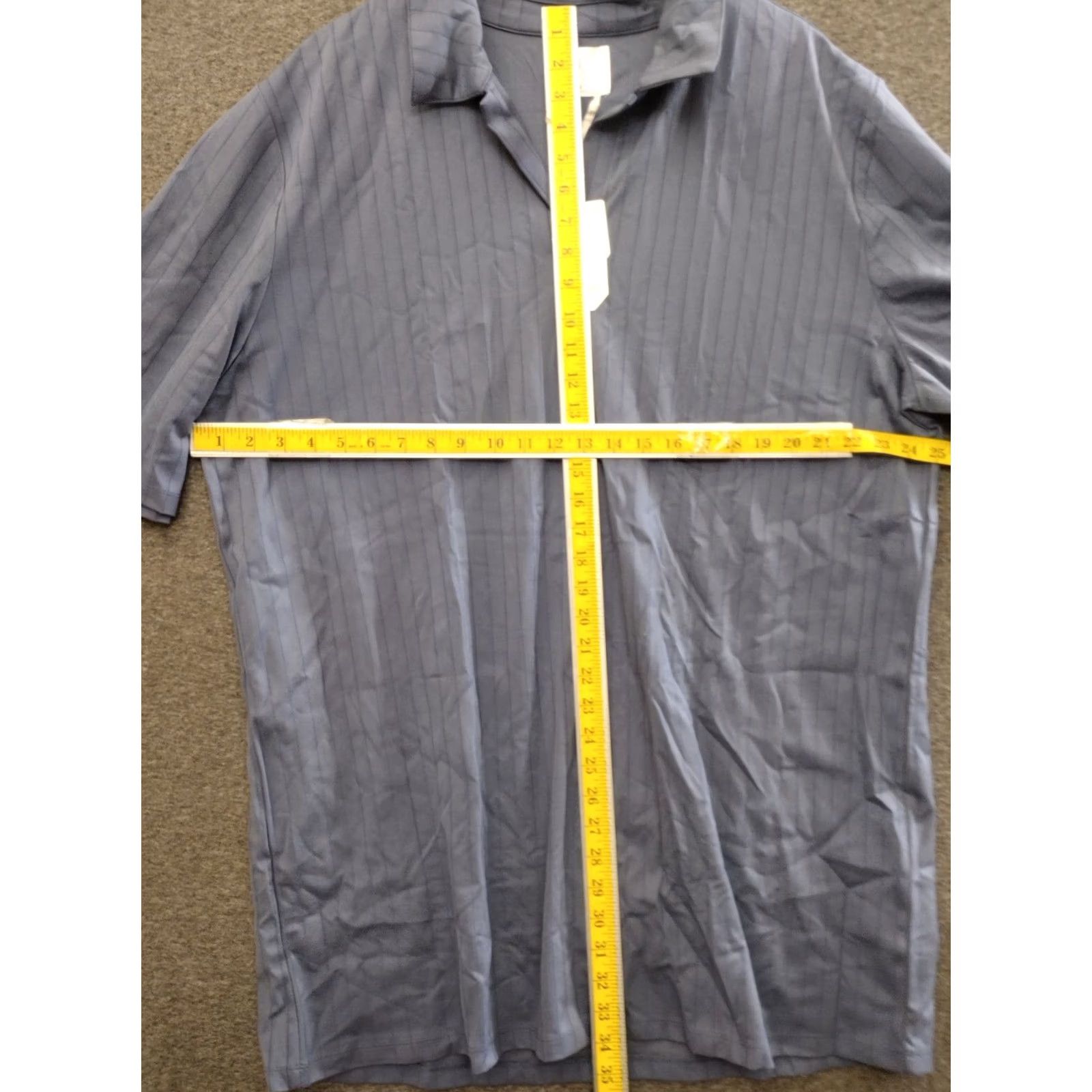Vintage STYLUS X Ladarius Campbell Light Striped Casual Shirt Blue Polo 2XLT Size US XXL / EU 58 / 5 - 4 Thumbnail