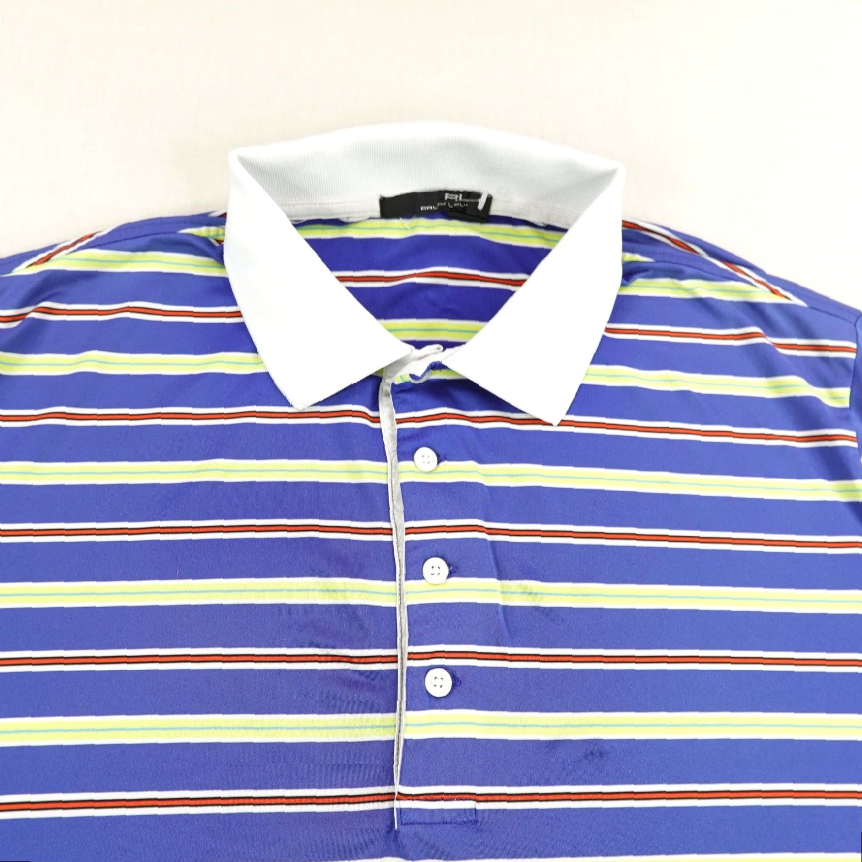 Polo Ralph Lauren RLX Ralph Lauren Polo Shirt Mens XL Blue Striped Golf Performance Toscana Logo Size US XL / EU 56 / 4 - 2 Thumbnail