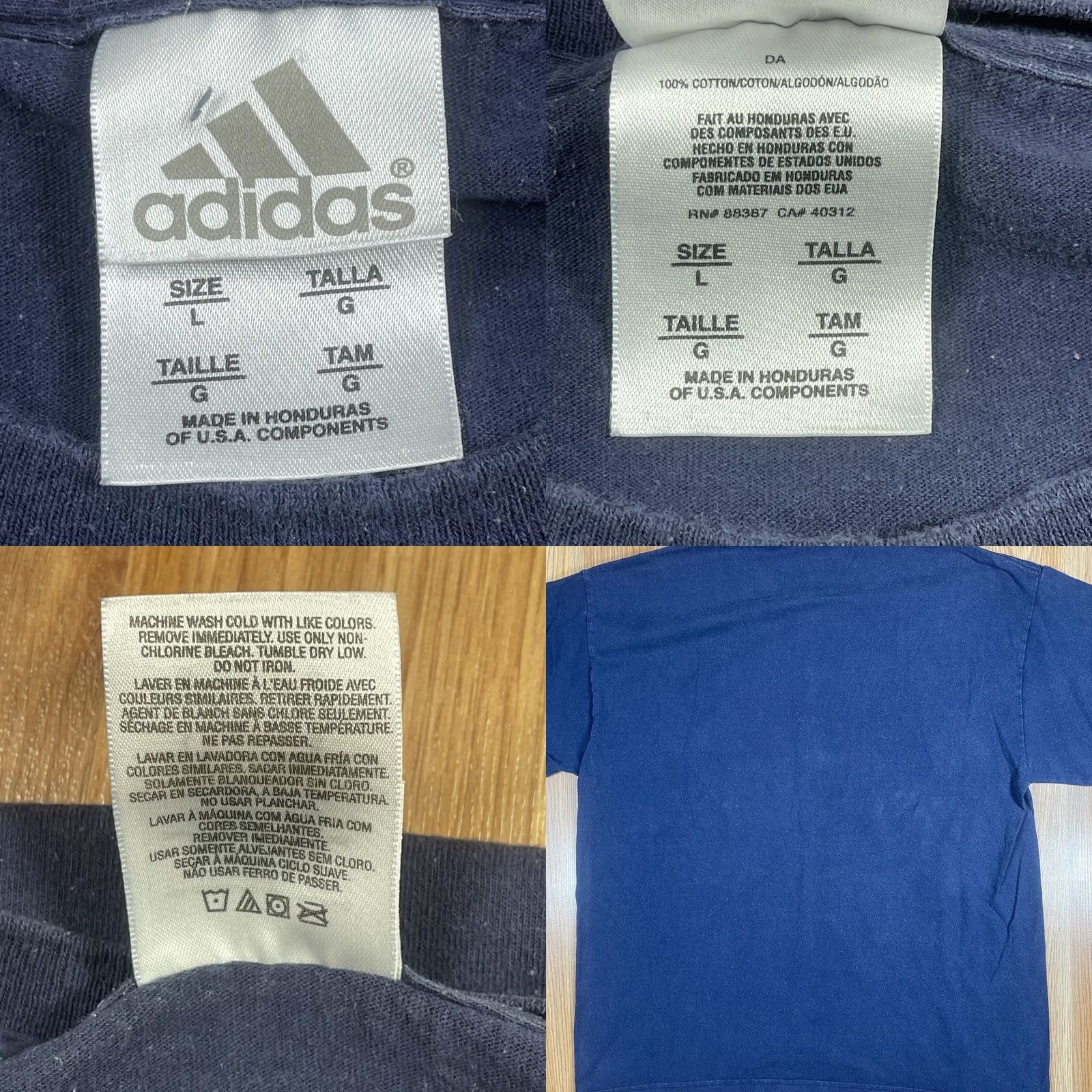 Adidas Adidas T-Shirt Mens L Large Blue CrewNeck Short Sleeve Boston Red Sox Graphics Size US L / EU 52-54 / 3 - 8 Thumbnail