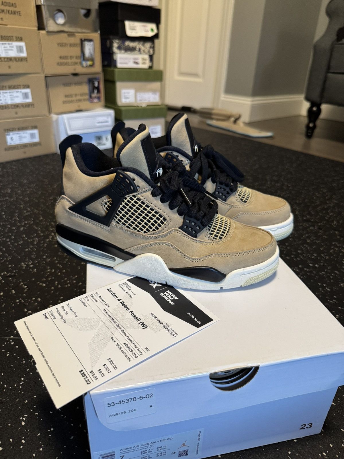 Jordan Brand × Nike Air Jordan 4 iv mushroom sz 7 women’s or 5.5Y boys Size US 7 / IT 37 - 10 Thumbnail