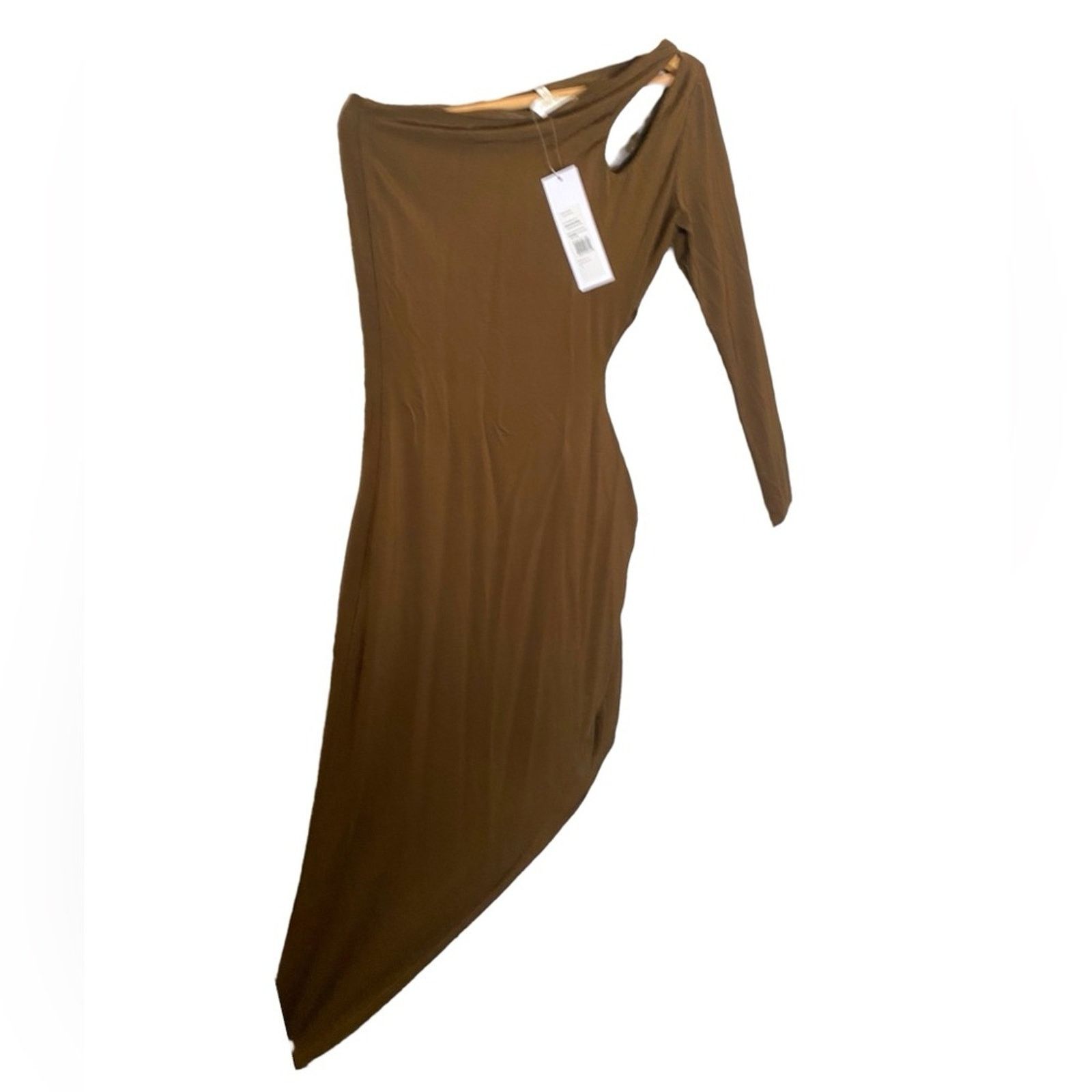 REVOLVE Ronny Kobo Lana Dress in Brown Bodycon Mini Cut out Large Size L / US 10 / IT 46 - 4 Thumbnail