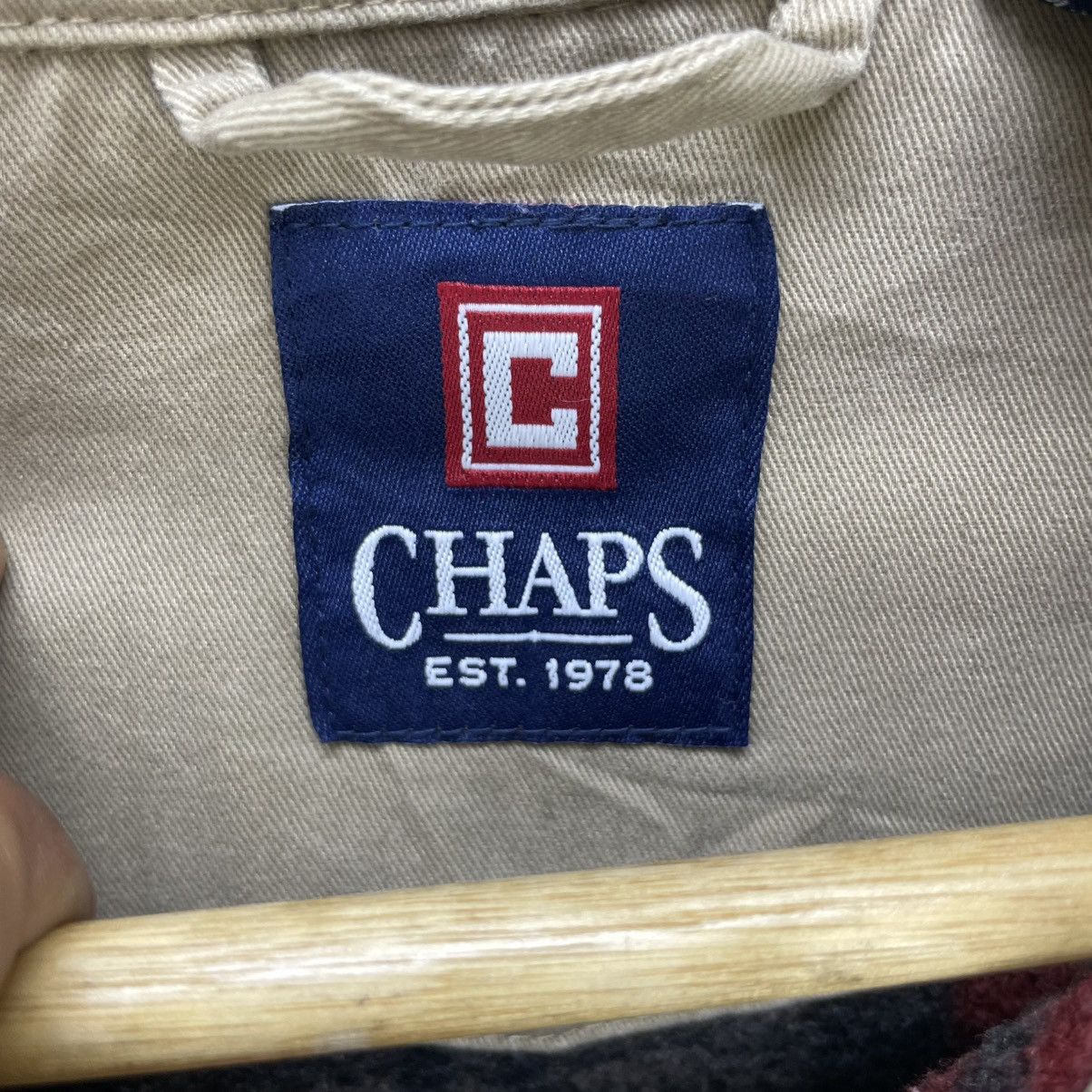 Chaps 💥Vintage Chaps Half Snap Button Fleece Checked Jacket Size US M / EU 48-50 / 2 - 7 Thumbnail