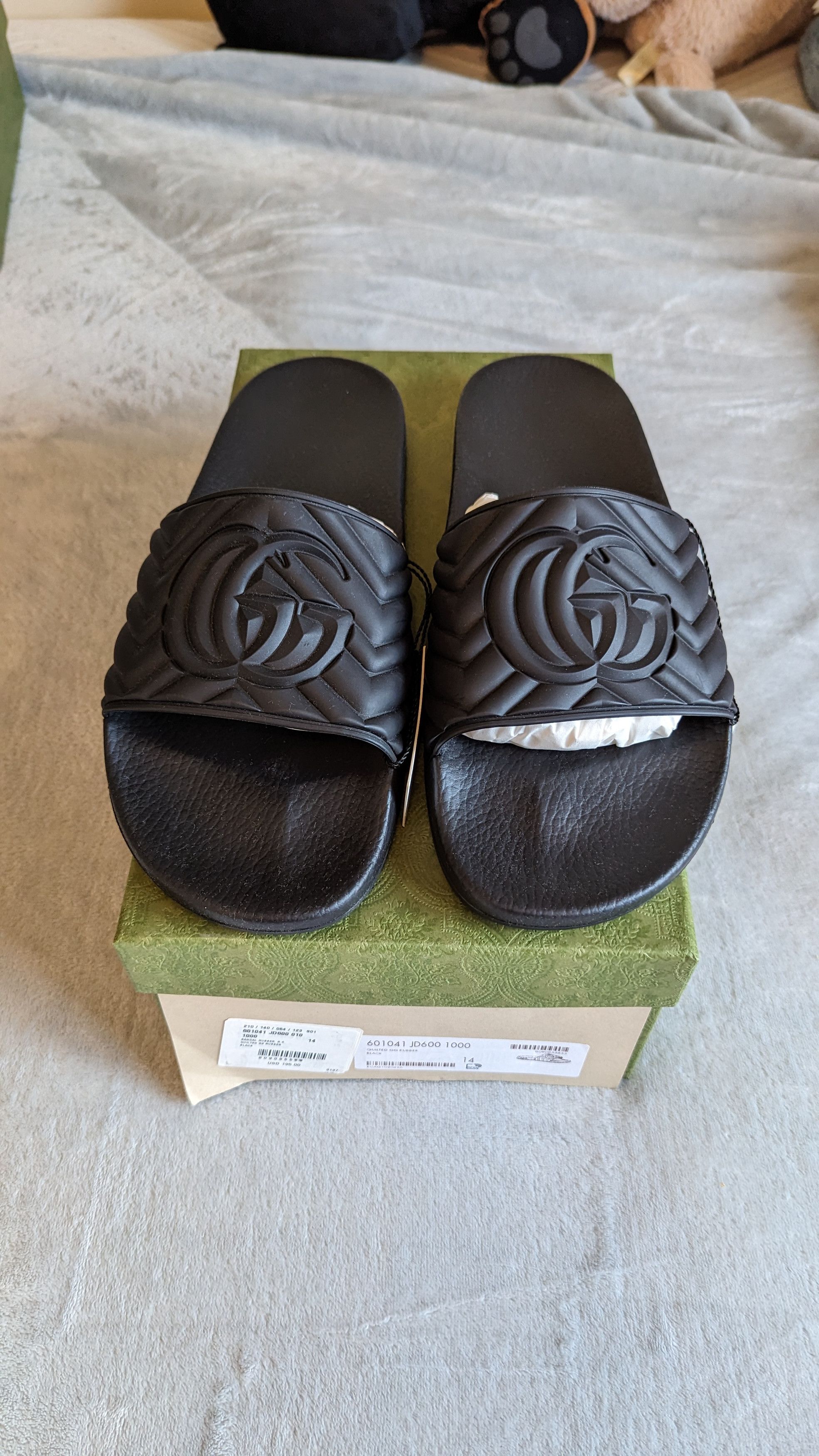 Gucci Gucci matelasse slides Grailed