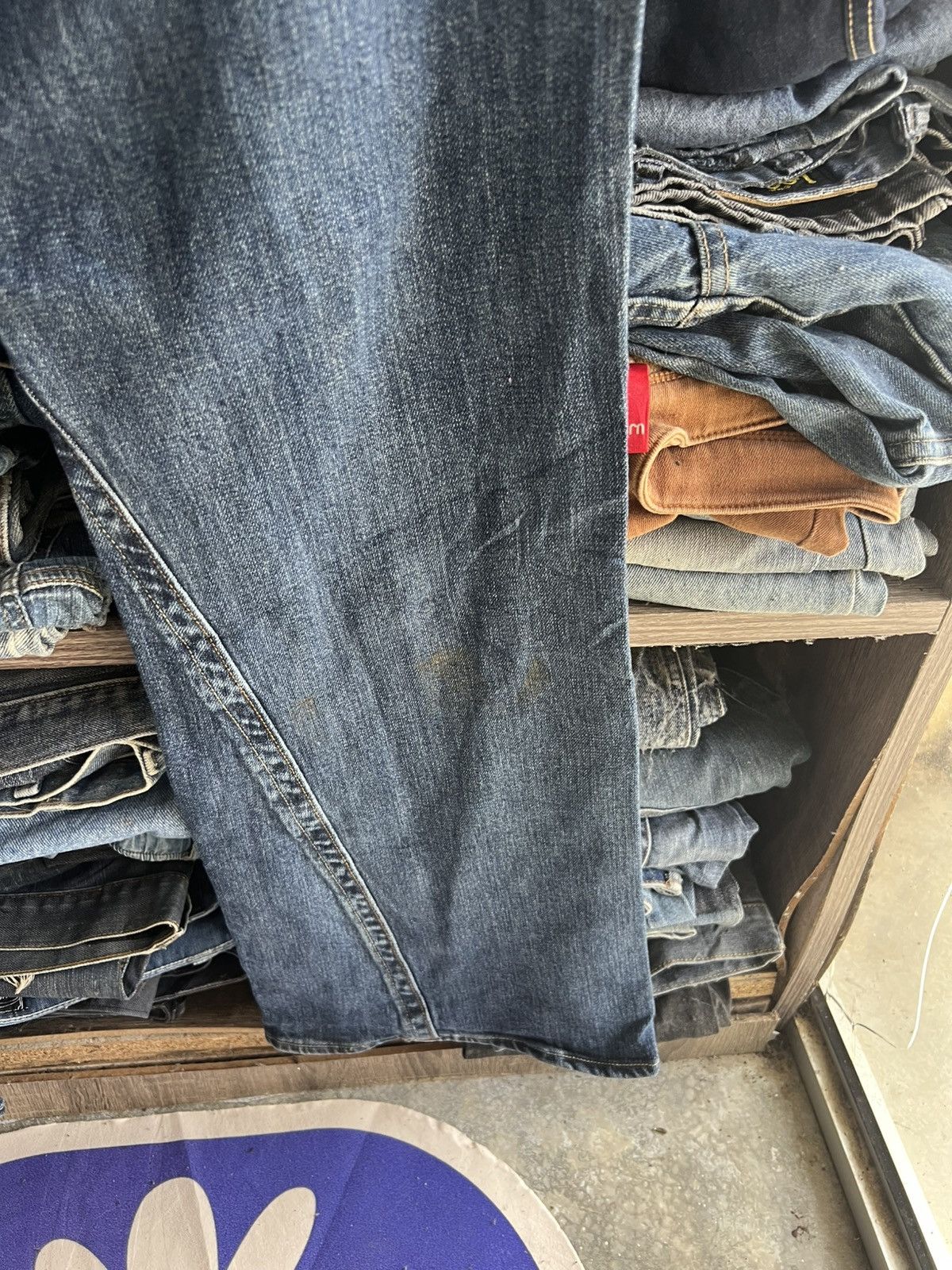 Other 🔥Rare Vigoss Jeans Wide Leg Distressed Denim Size US 35 - 14 Thumbnail