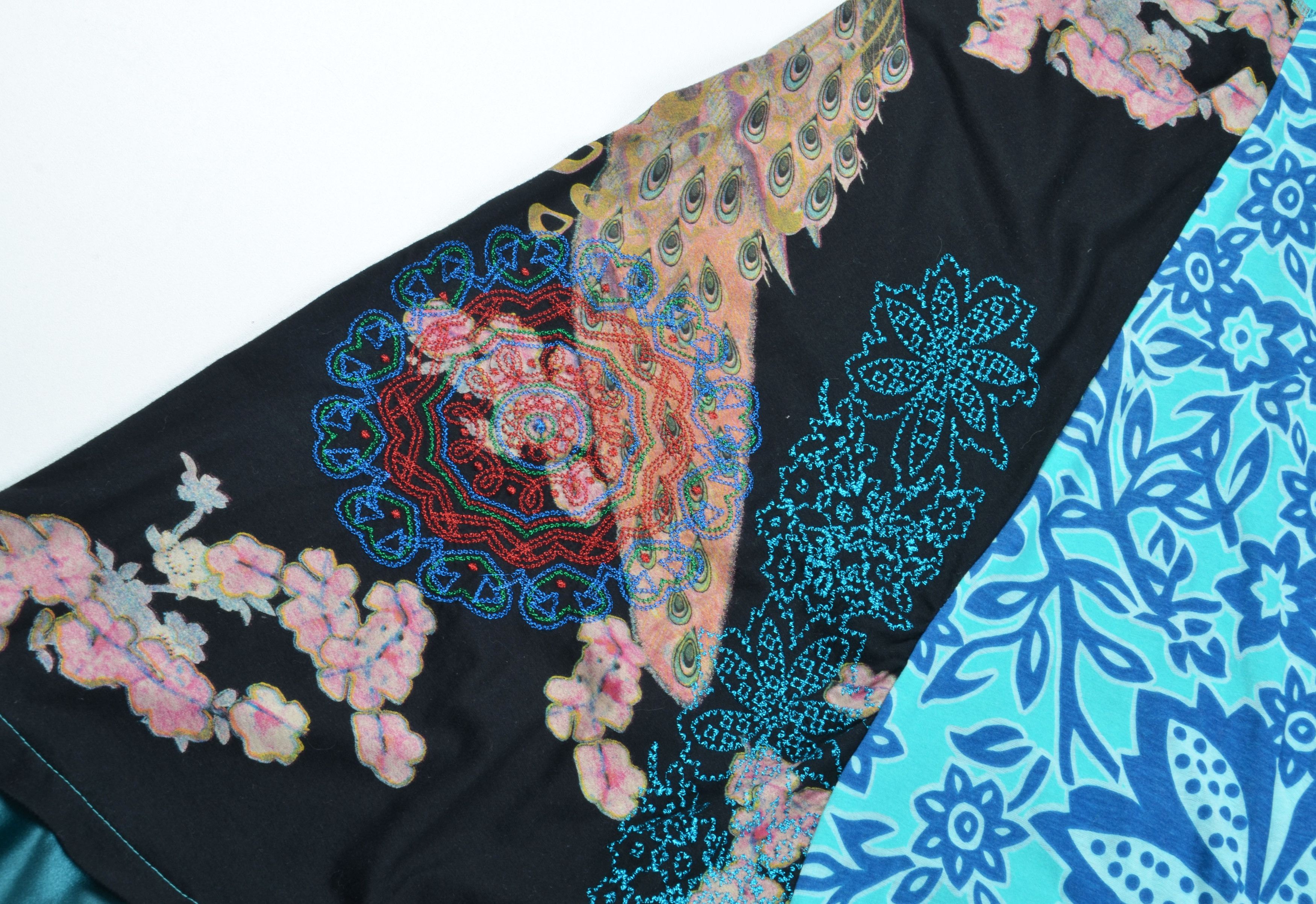 Desigual Y2K Fairy Boho Multicolor Embroidered Dress