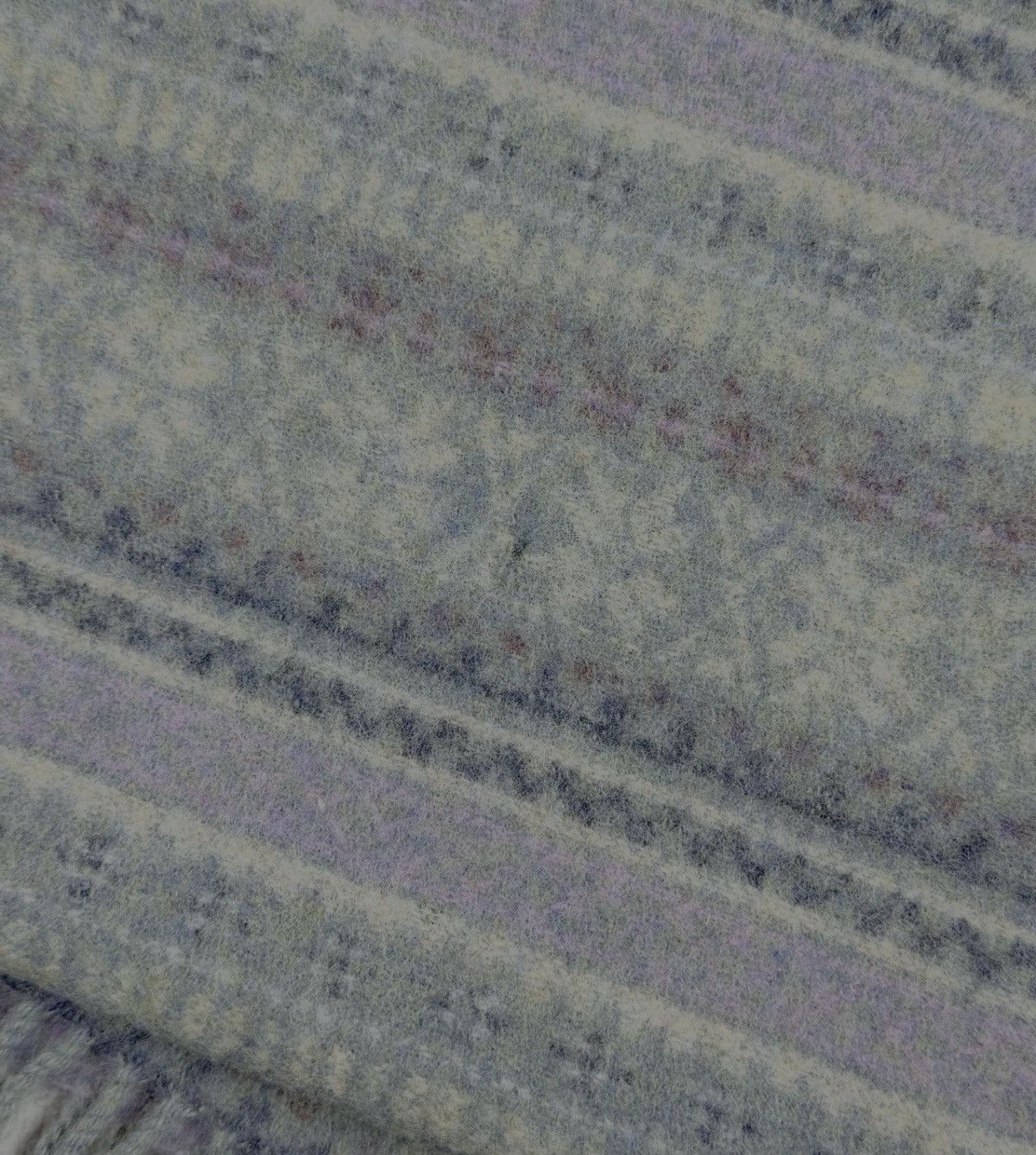 Barbour Barbour 100% Lambs wool Fair Isle Scarf Gray Purple Fringe Size ONE SIZE - 7 Thumbnail