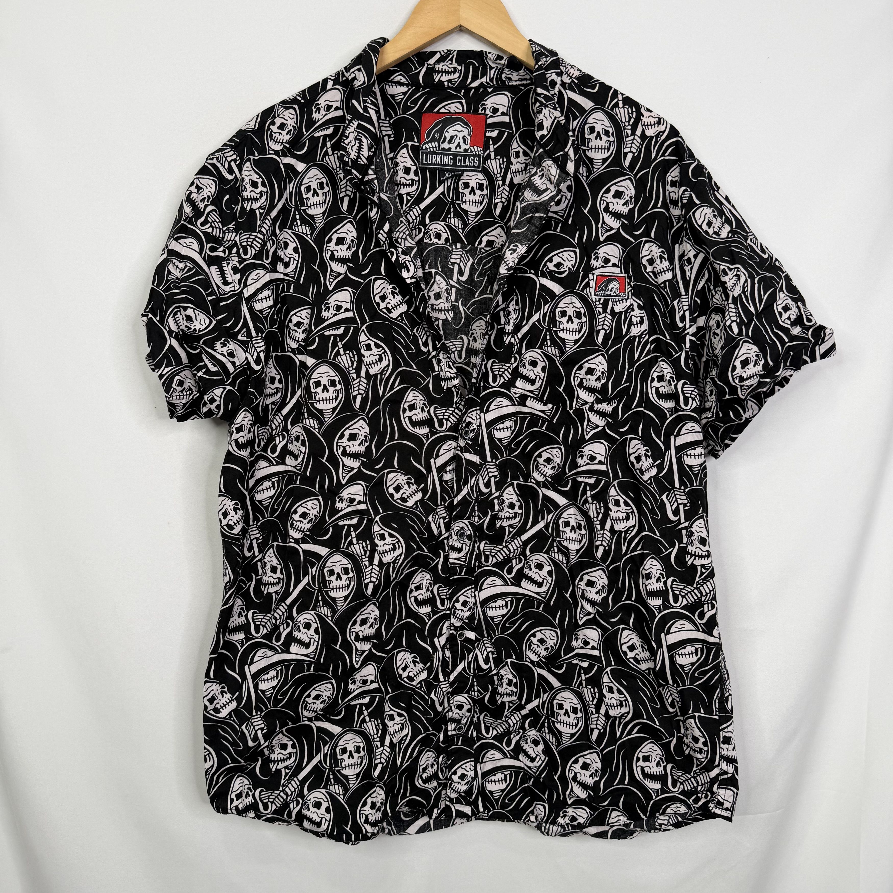 Lurking Class Lurking Class Sketchy Tank Grim Reaper Button Down Shirt Size US XXL / EU 58 / 5 - 10 Thumbnail