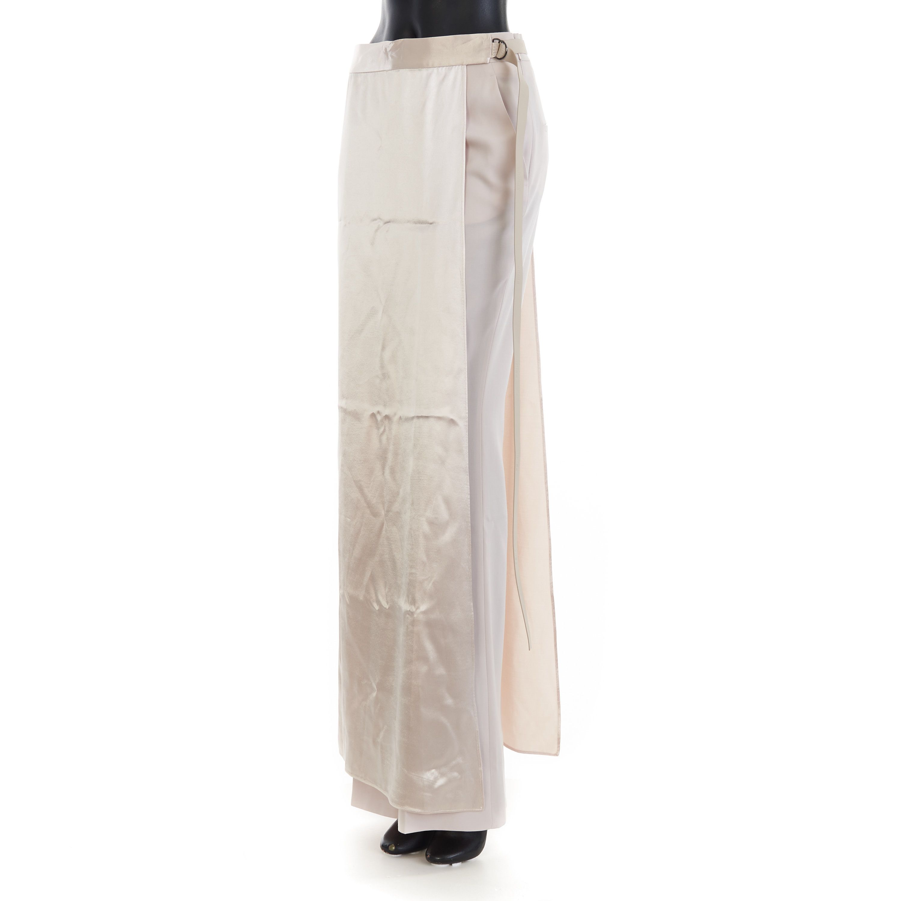 Fendi Beige Satin Trousers - Satin Panel, Asymmetrical Effect Size 28" / US 6 / IT 42 - 10 Thumbnail