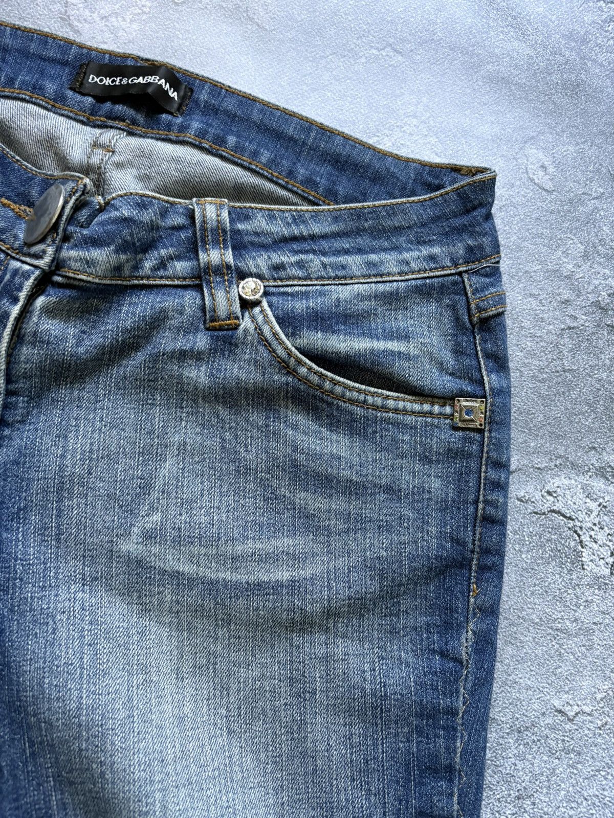 Dolce & Gabbana Vintage 00s Dolce&Gabbana Y2K Mega Flared Jeans Rare Size 28" / US 6 / IT 42 - 7 Thumbnail