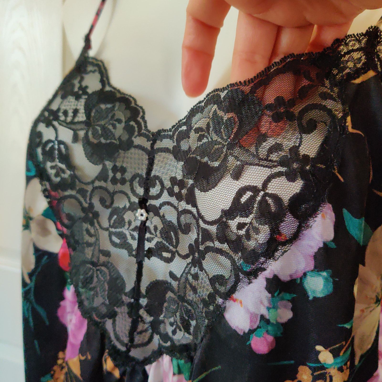 Vintage Vintage Lorraine sexy floral babydoll chemise sz M Size ONE SIZE - 3 Thumbnail