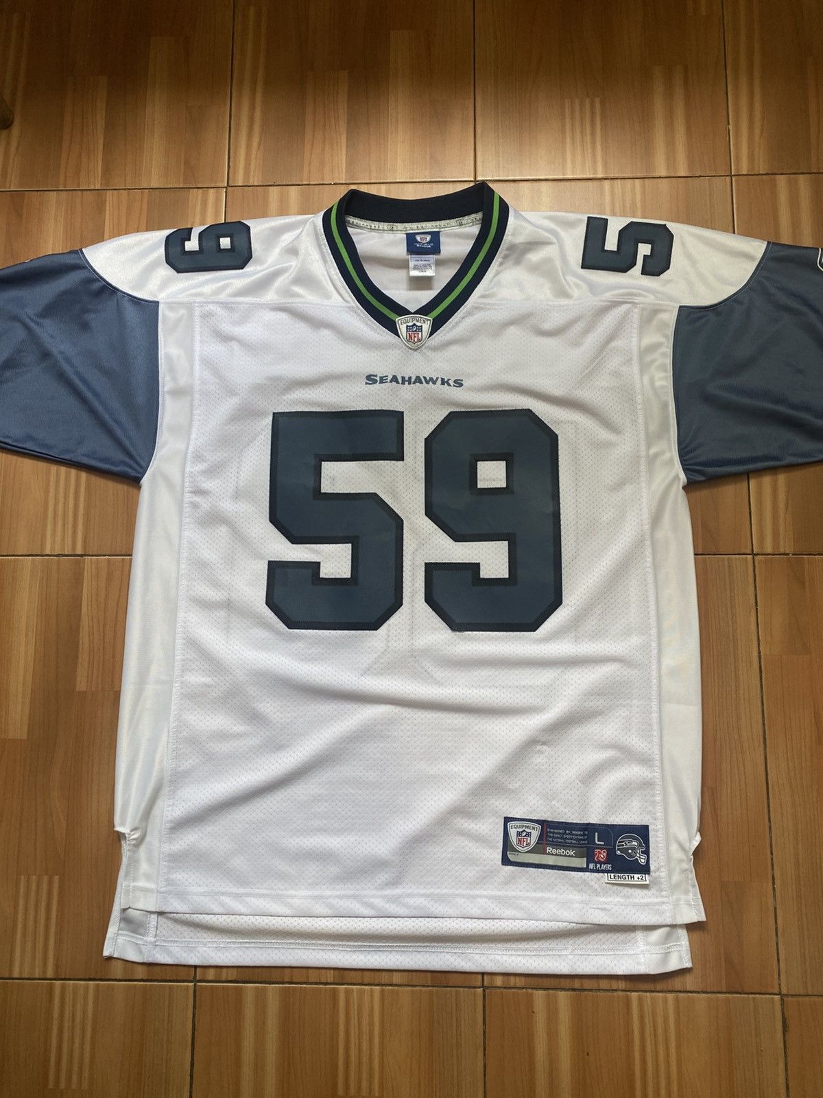 Reebok Reebok Seattle Seahawks Singed #59 Aaron Currey Jersey Mens Size US L / EU 52-54 / 3 - 2 Thumbnail
