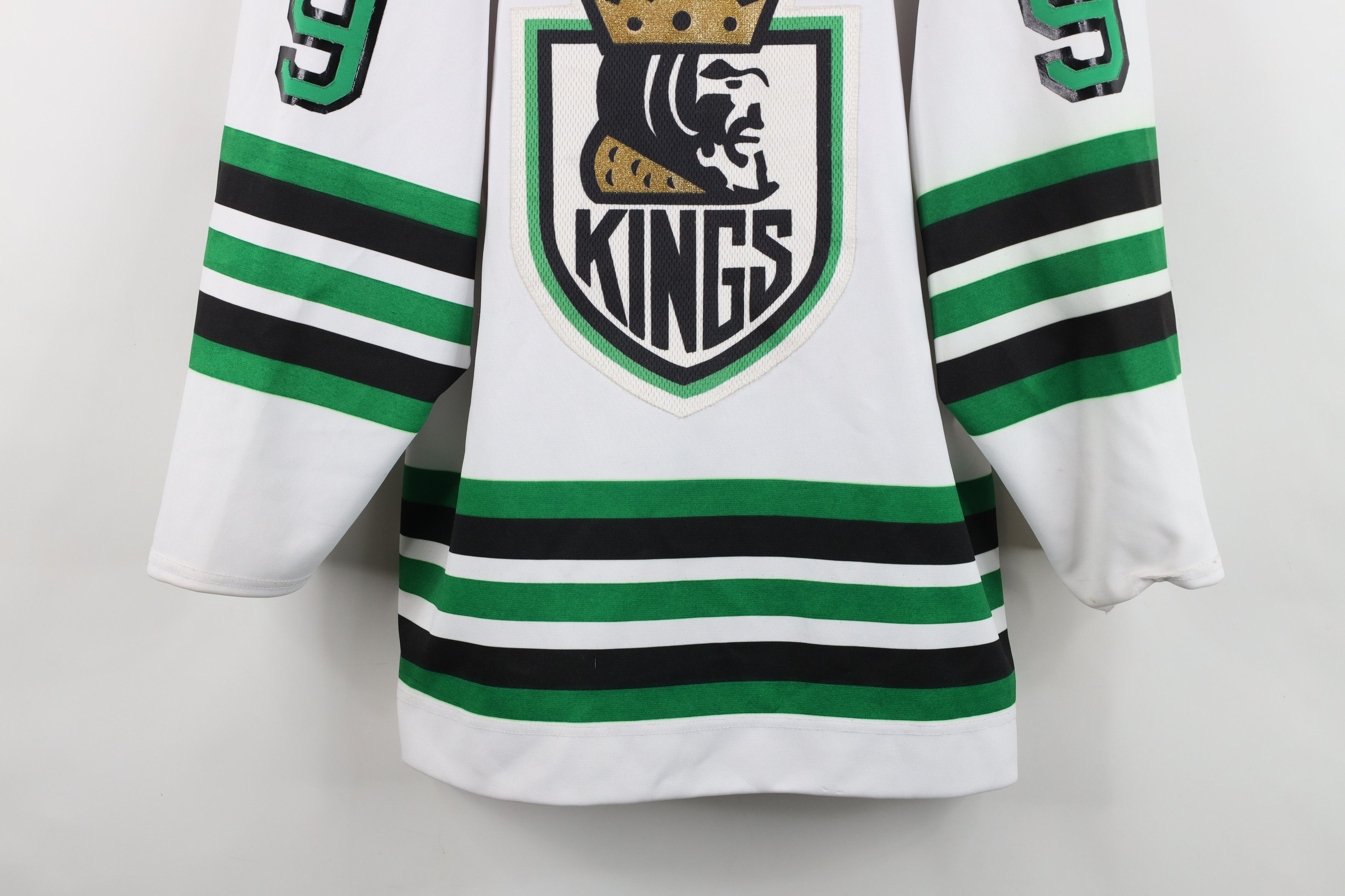 Vintage Vintage Spell Out Striped Kings Hockey Jersey White Green Size US L / EU 52-54 / 3 - 3 Thumbnail