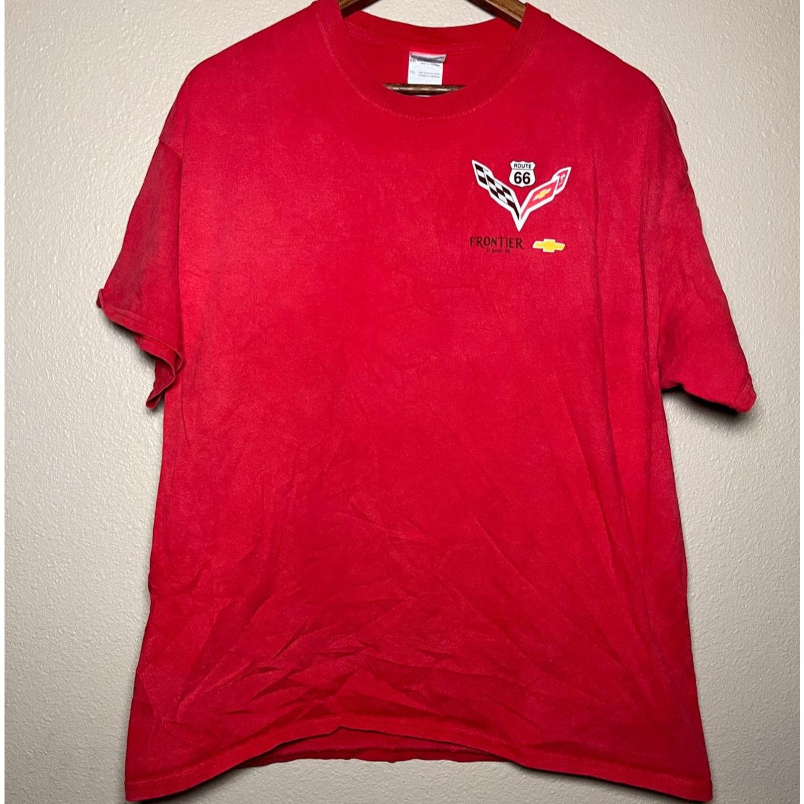 Gildan 🇺🇸 Gildan Route 66 Corvette Tee – Red Size XL Size US XL / EU 56 / 4 - 1 Thumbnail