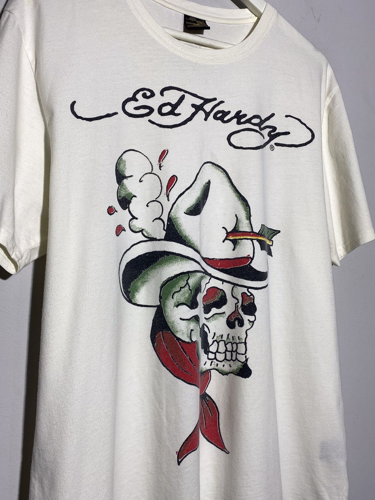 Christian Audigier × Ed Hardy Ed Hardy y2k hype streetwear style white t-shirt Size US XL / EU 56 / 4 - 3 Thumbnail
