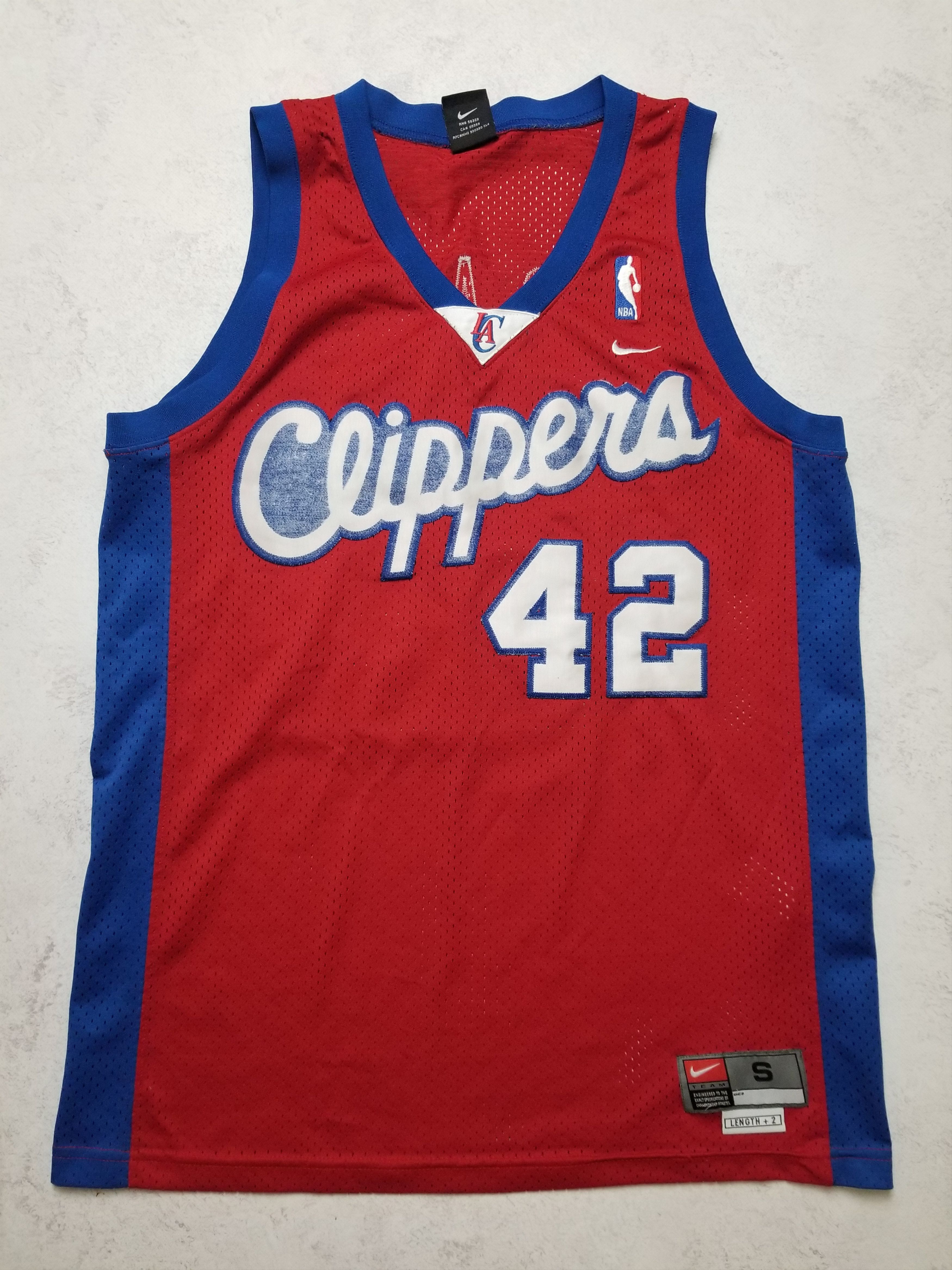 Nike VTG Elton Brand Los Angeles Clippers #42 Red and Blue Jersey Size US S / EU 44-46 / 1 - 2 Thumbnail