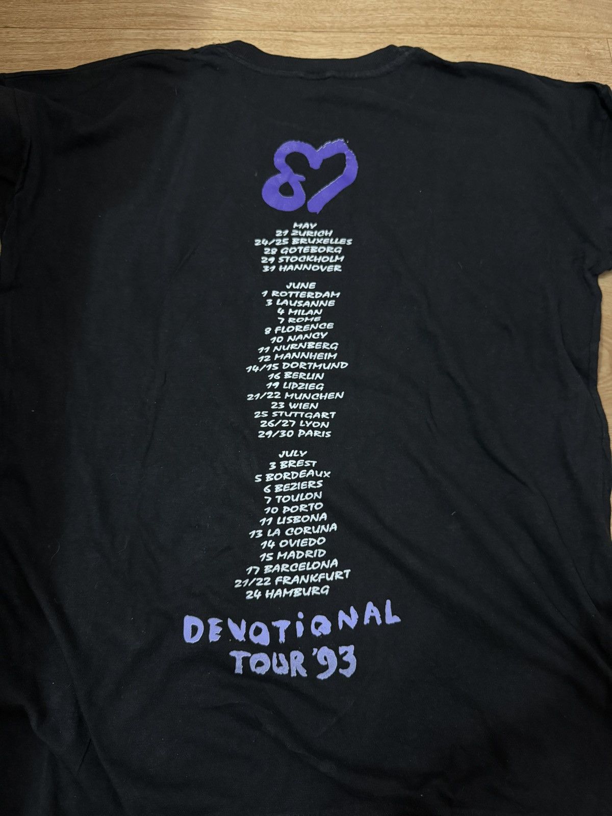 Band Tees Vintage RARE Depeche Mode 1993 Devotional Tour T Shirt Size US M / EU 48-50 / 2 - 5 Thumbnail