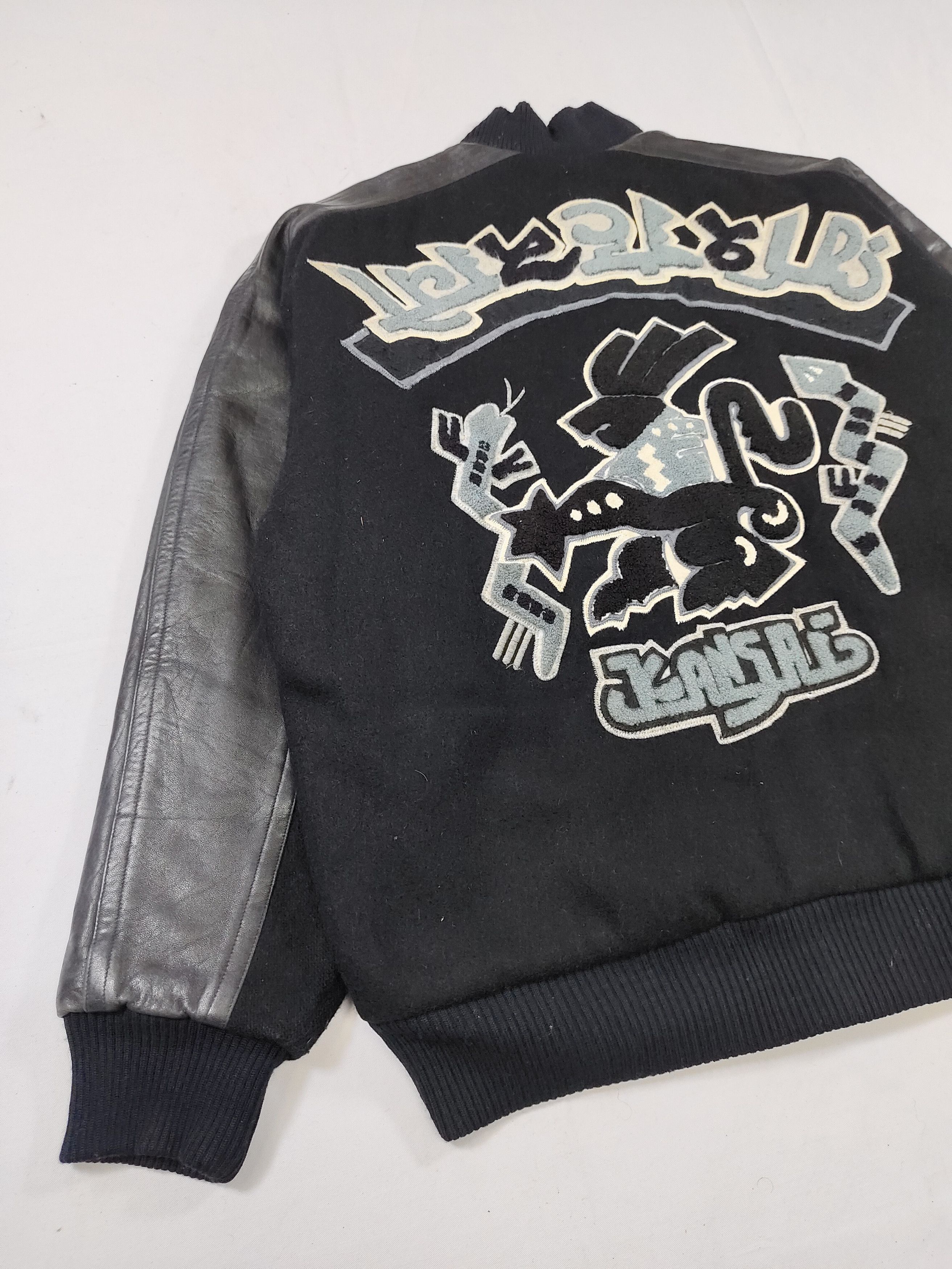 Kansai Yamamoto ARCHIVE📕80s Kansai O2 Artifact Art Wool Leather Varsity Size US M / EU 48-50 / 2 - 3 Thumbnail