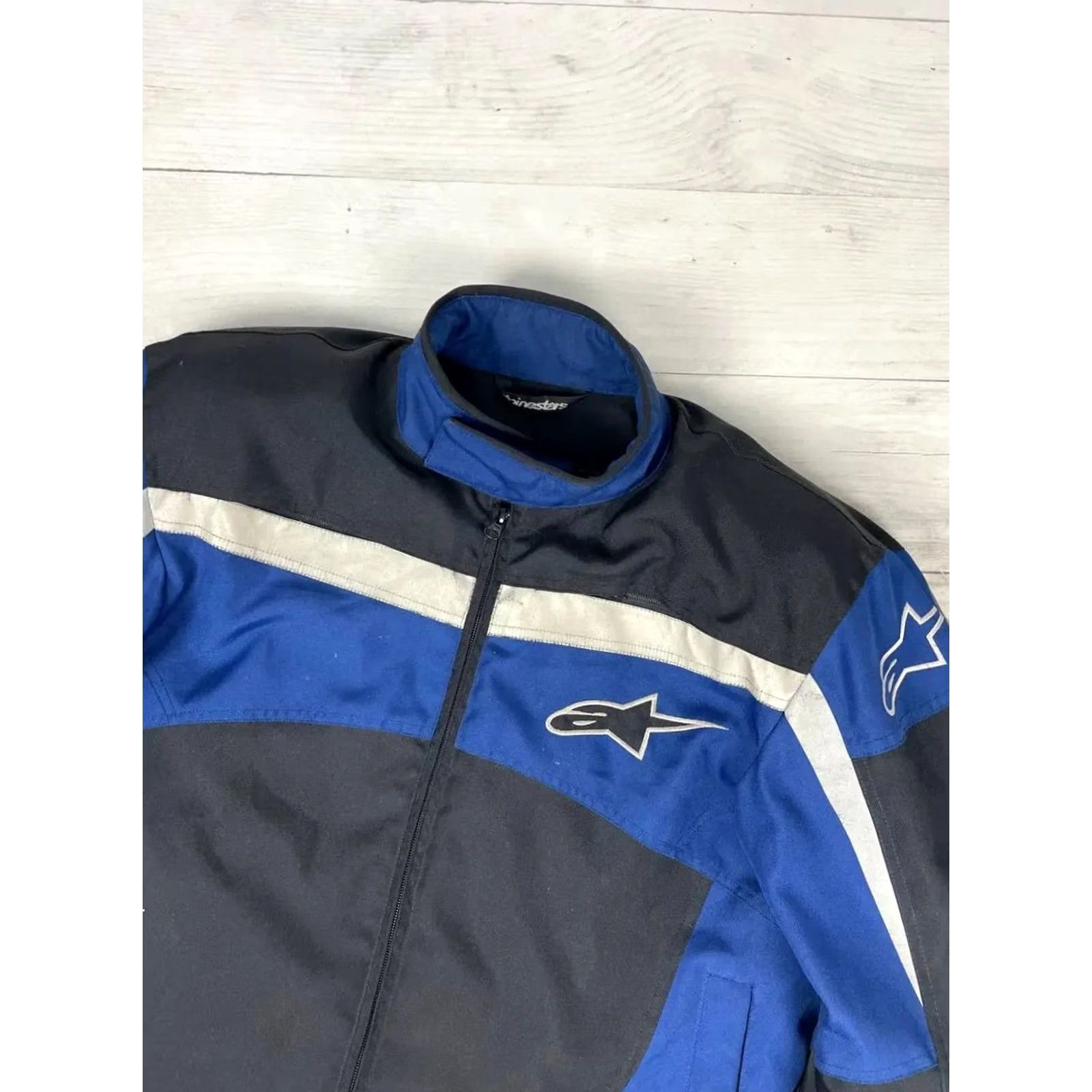 Alpinestars VINTAGE Alpinestars Jacket USA Men XL Blue Racing Motorcycle Jacket Size US XL / EU 56 / 4 - 2 Thumbnail