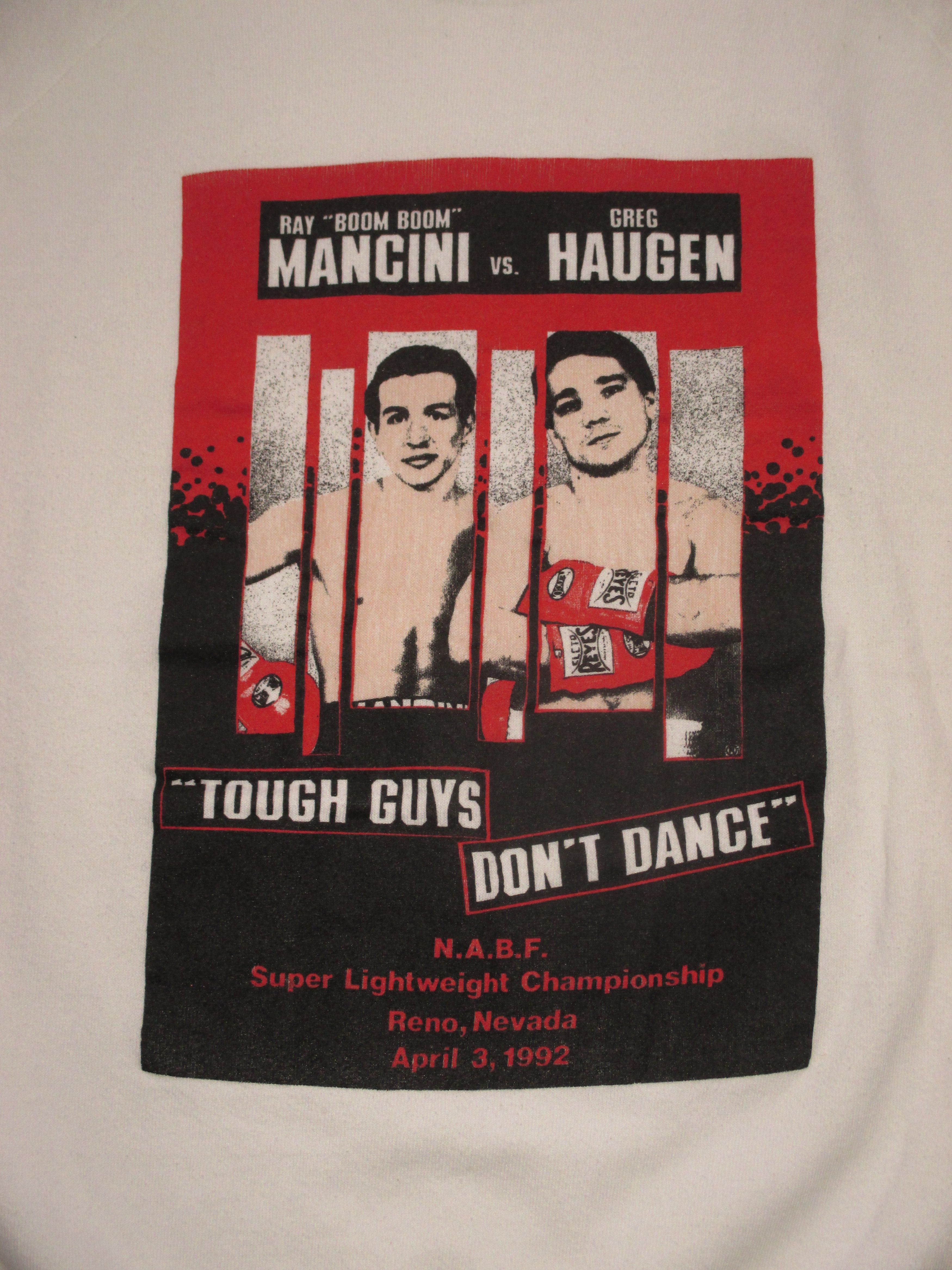 Fruit Of The Loom Vintage 1992 Boxing Mancini Haugen Hip Hop Sweatshirt Size US XL / EU 56 / 4 - 4 Thumbnail