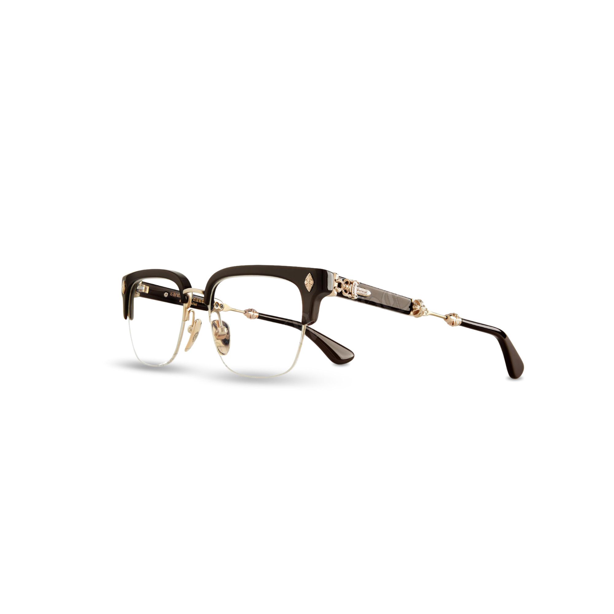 Chrome Hearts CHROME HEARTS EVAGILIST Classic Brown/Matte Gold Plated Size ONE SIZE - 1 Thumbnail