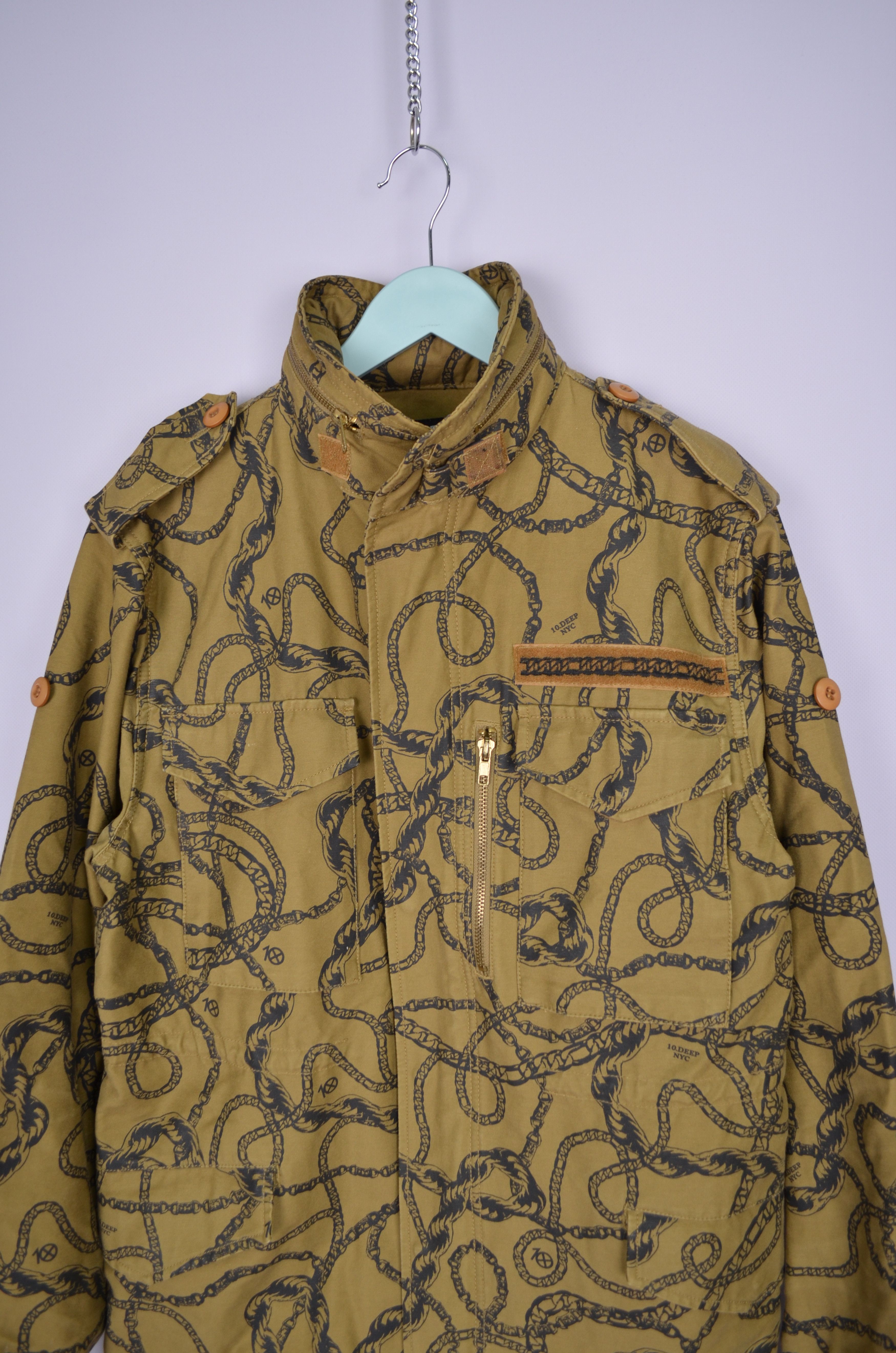 10 Deep × Designer Vintage 10.Deep Chain Gang Military Jacket w/ Zip Away Hood Size US M / EU 48-50 / 2 - 2 Thumbnail