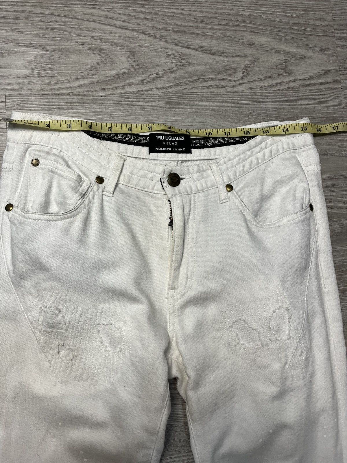 Number (N)ine Number Nine x 1PIU1UGUALE3 Distressed Pants Size US 32 / EU 48 - 9 Thumbnail