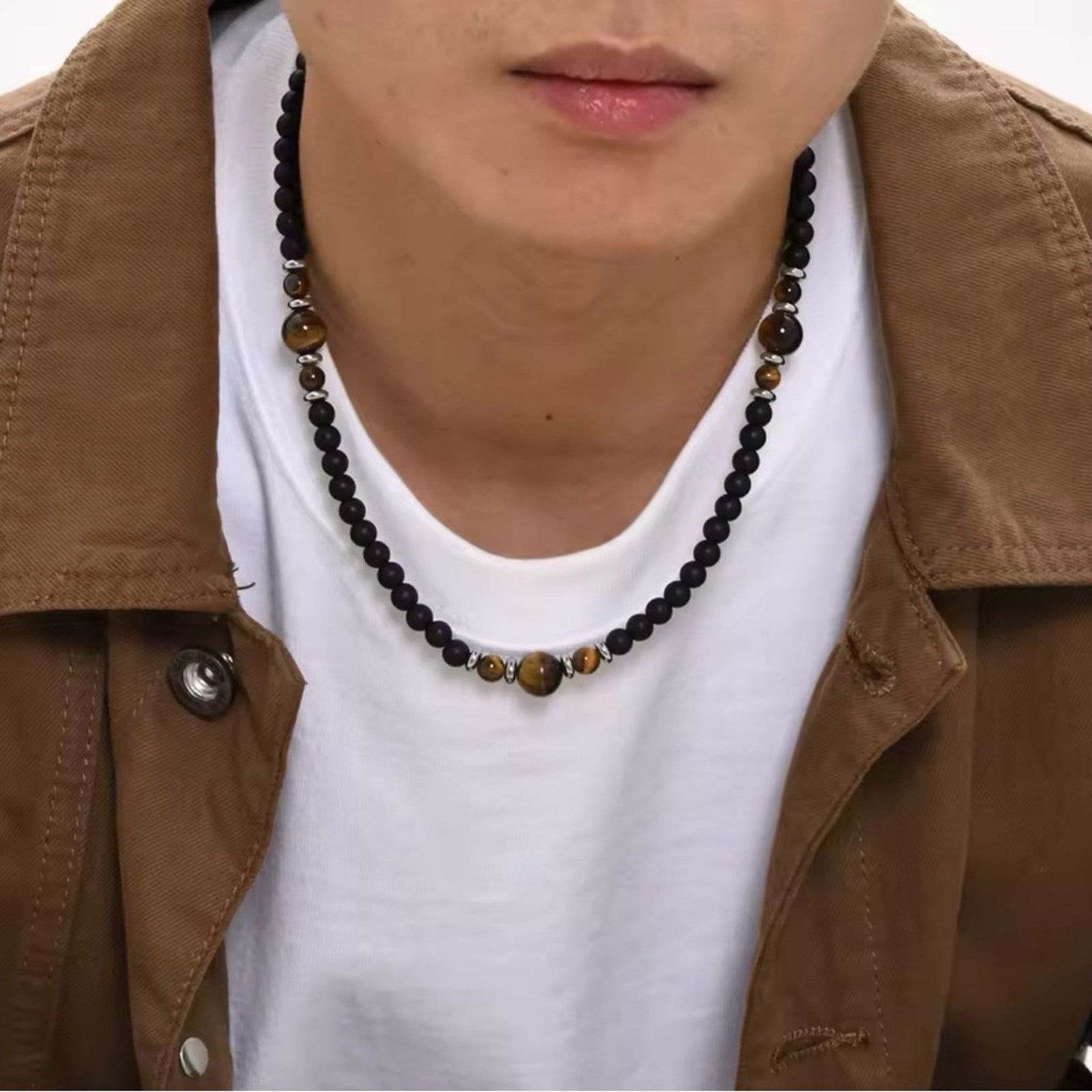 Other Black Brown Beaded Necklaces for Men Boys Size ONE SIZE - 5 Thumbnail