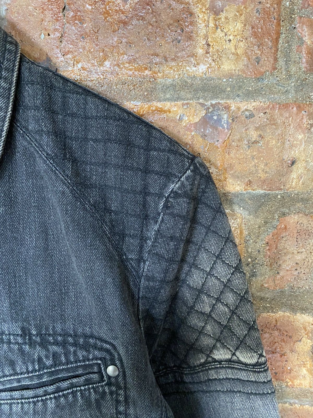 5351 POUR LES HOMMES Diamond stitch faded detailing wash denim Jacket Size US M / EU 48-50 / 2 - 6 Thumbnail